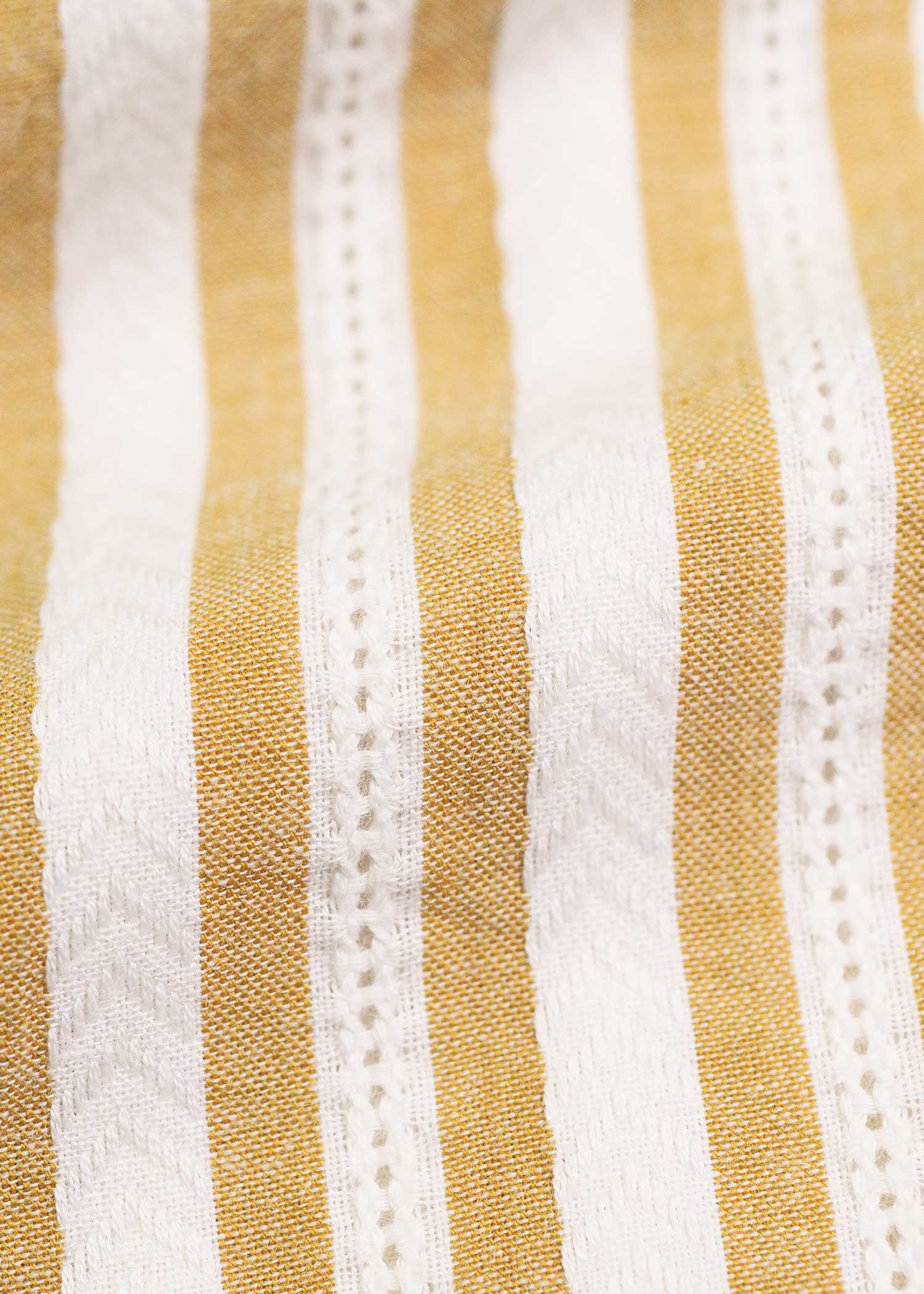 手織りストライプラップスカート