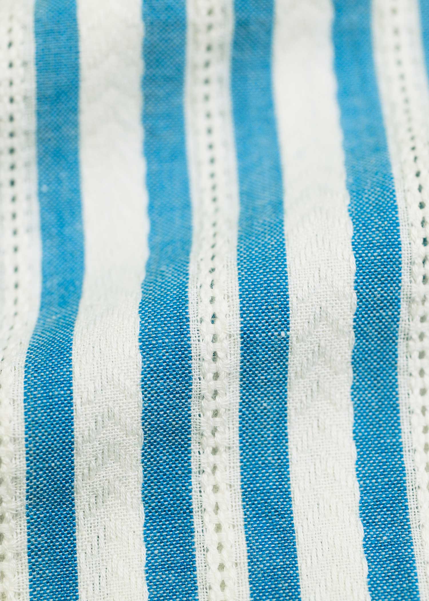 手織りストライプラップスカート