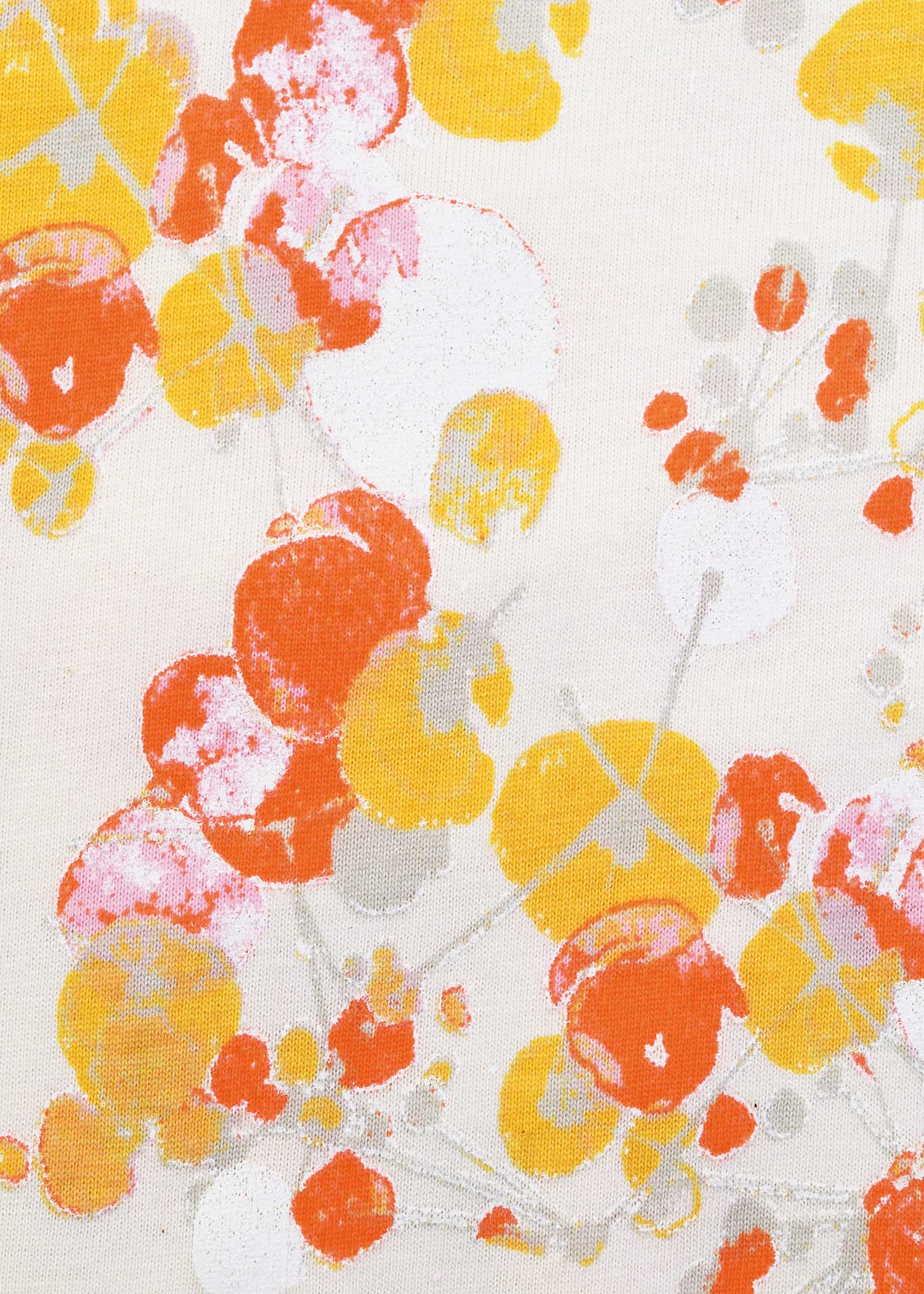 オーガニックコットンランダムドットプリント 半袖チュニックワンピース