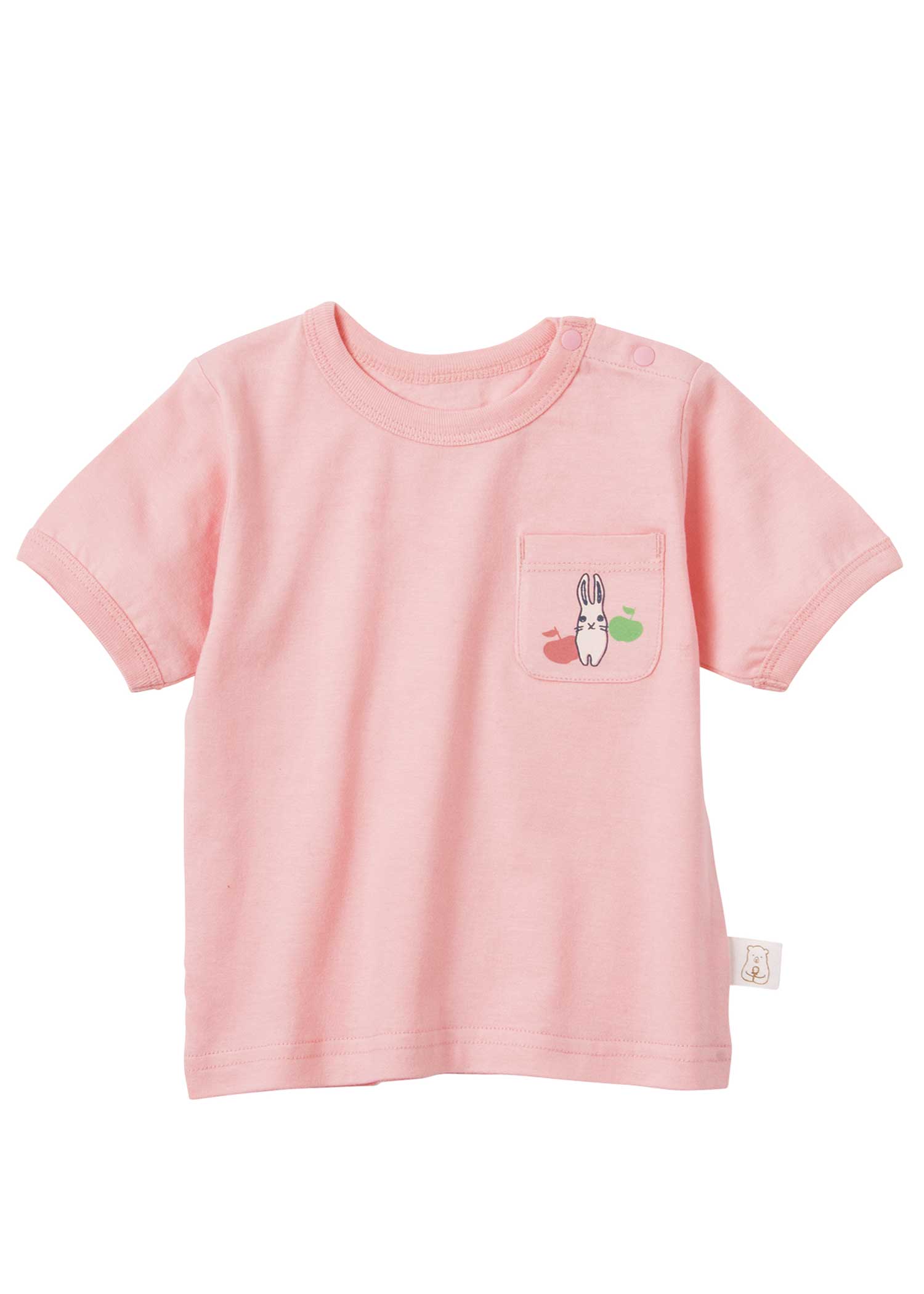 オーガニックコットンベビーラビットプリントTシャツ