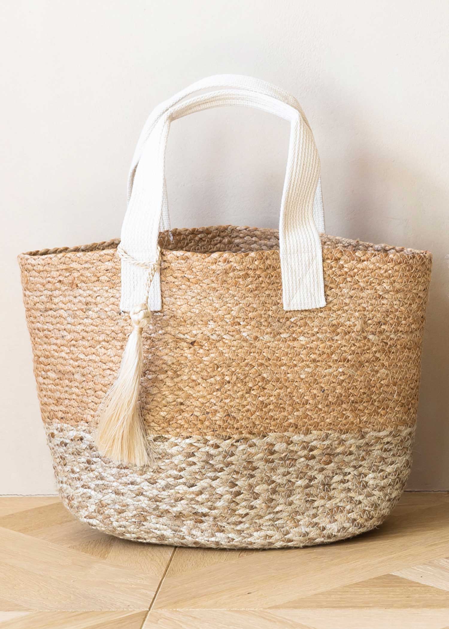 コットンハンドルジュートバッグ(大)