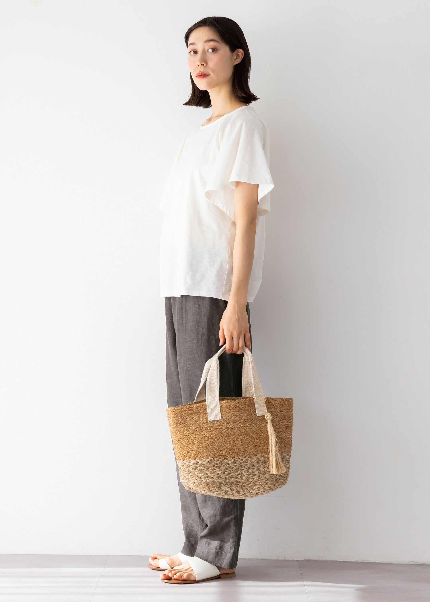 コットンハンドルジュートバッグ(大)