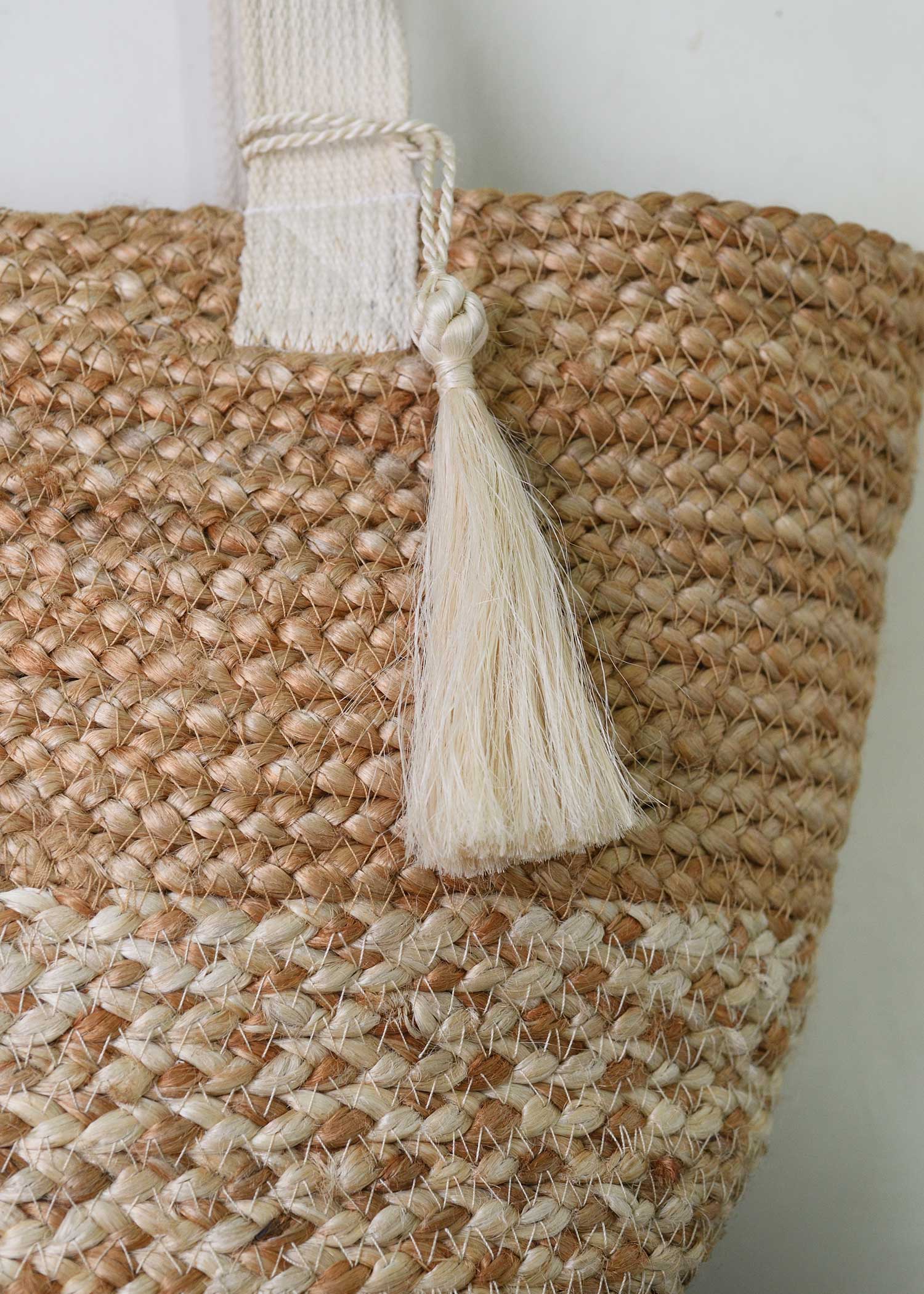 コットンハンドルジュートバッグ(大)