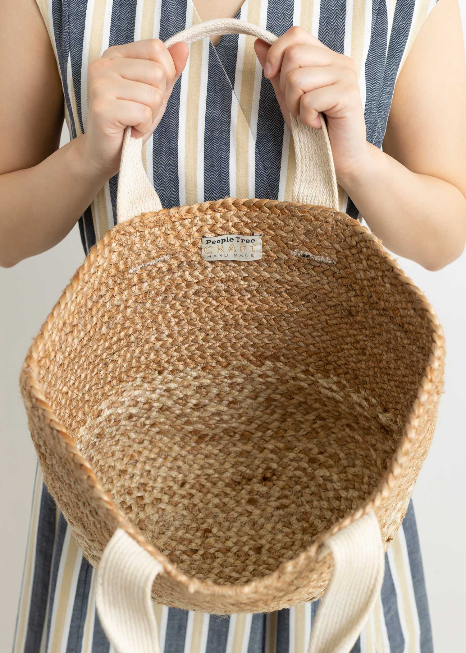 コットンハンドルジュートバッグ(大)