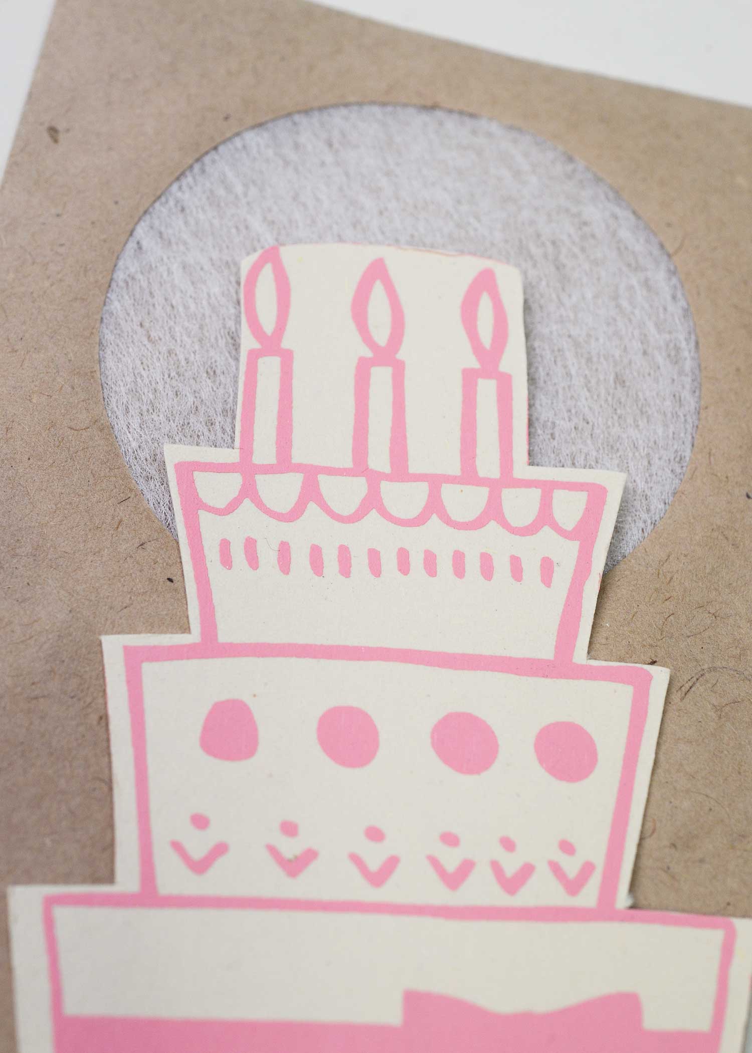 手漉き紙のグリーティングカード・窓付き封筒入り