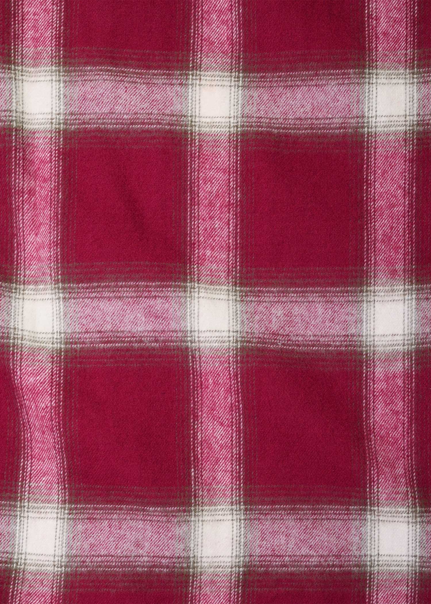 手織りオーガニックコットン起毛オンブレチェックタックスカート