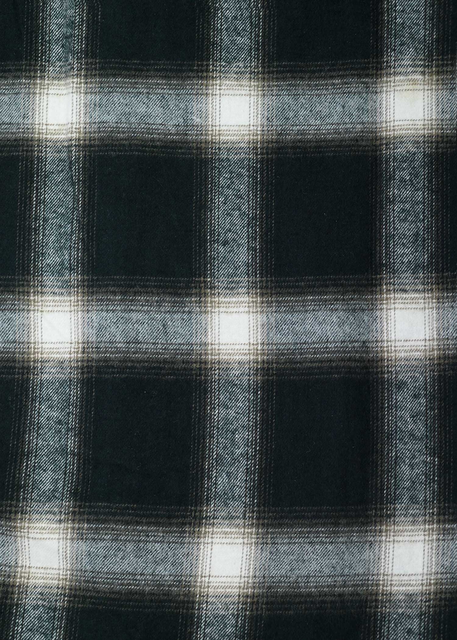 手織りオーガニックコットン起毛オンブレチェックタックスカート