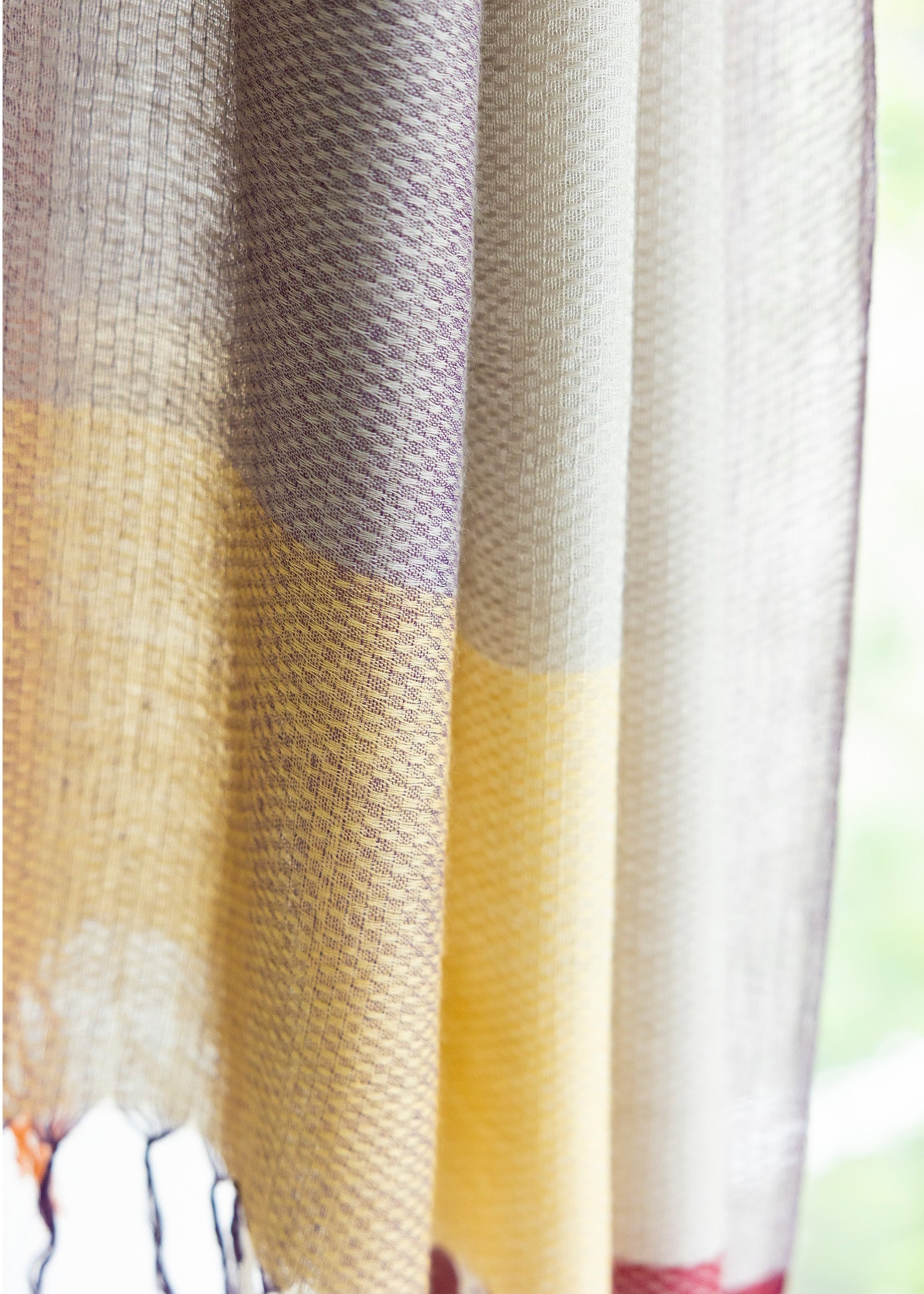 手織りウール&コットンストール