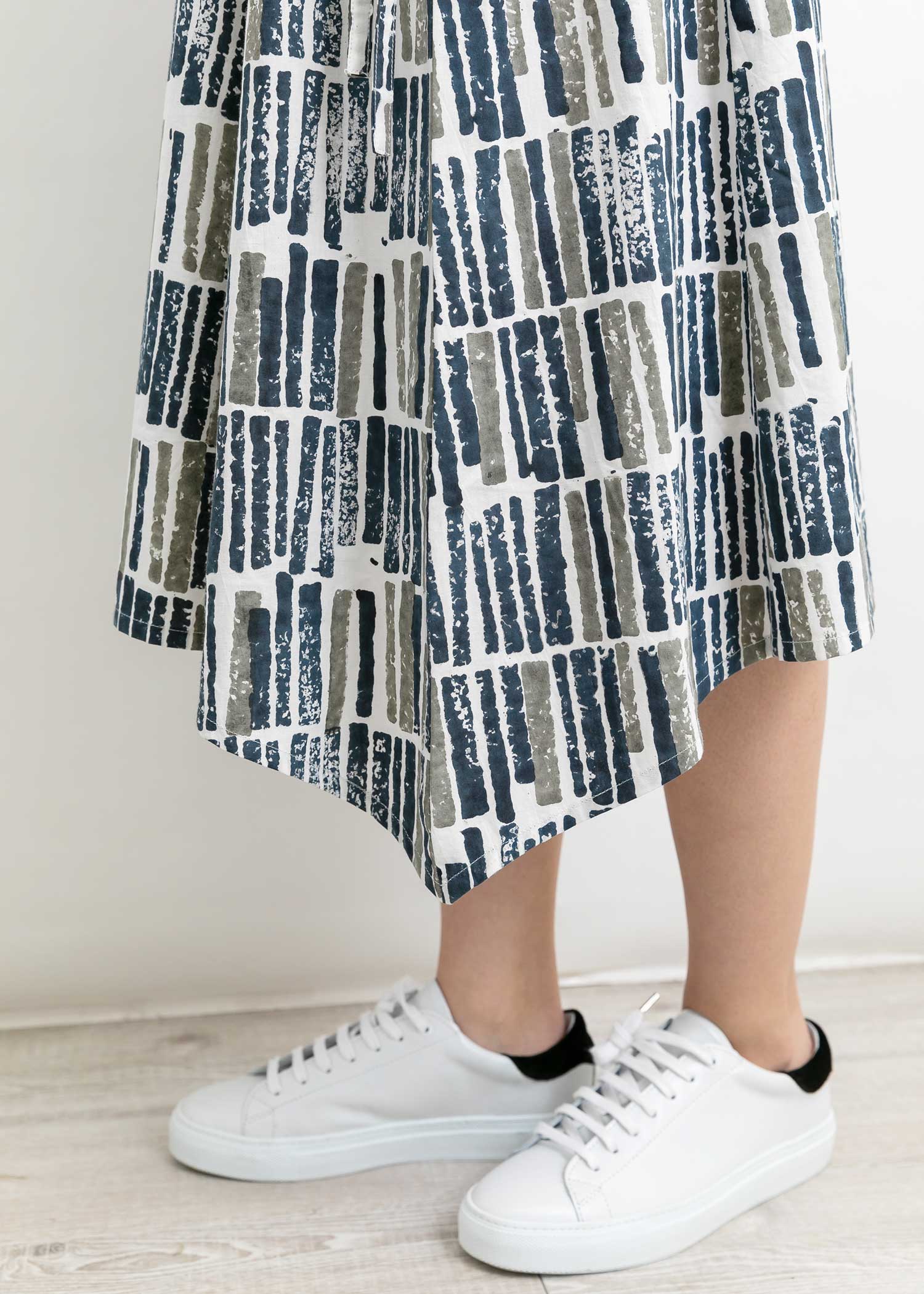 スティック柄フレアスカート