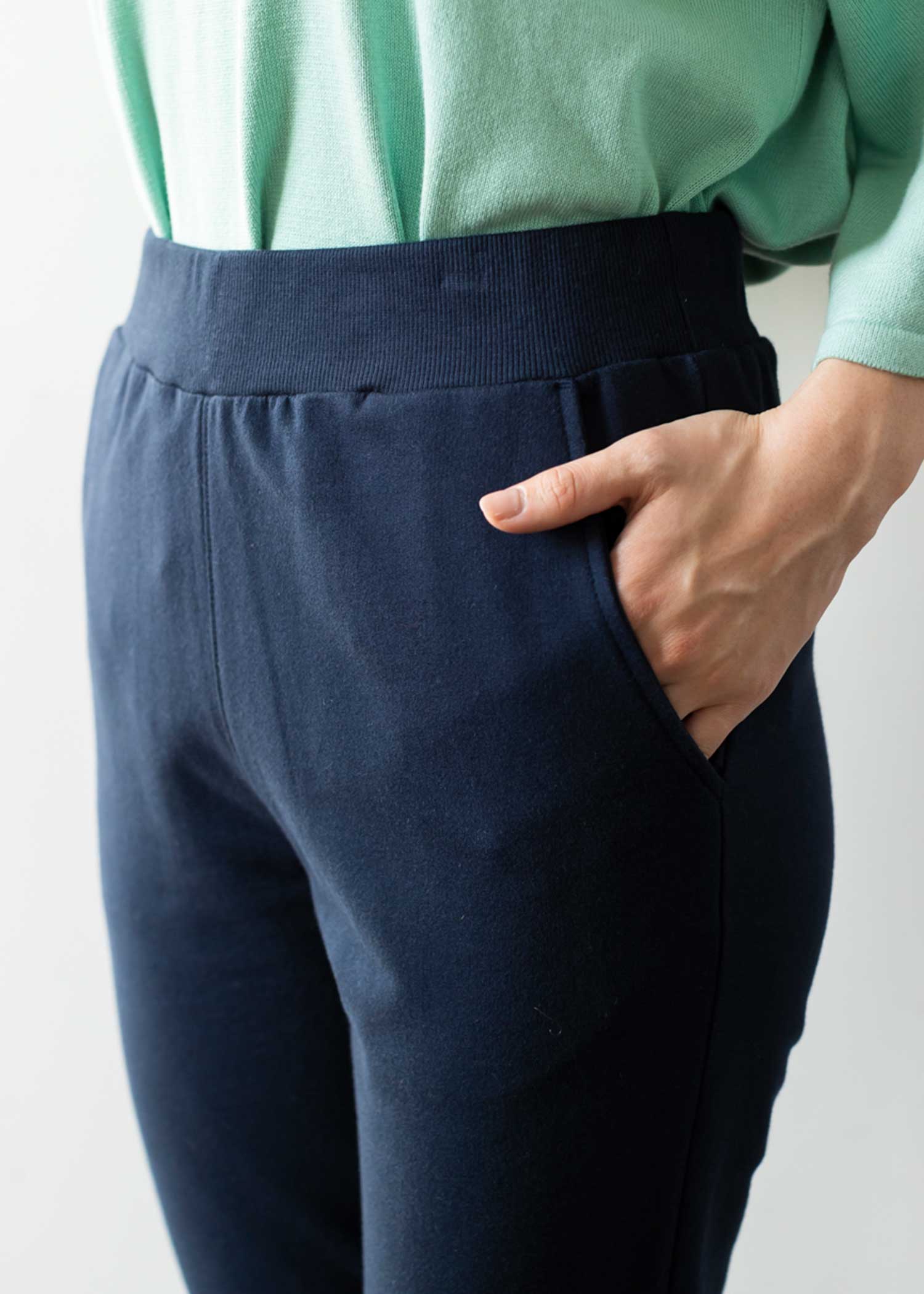 オーガニックコットンミニ裏毛スリムパンツ