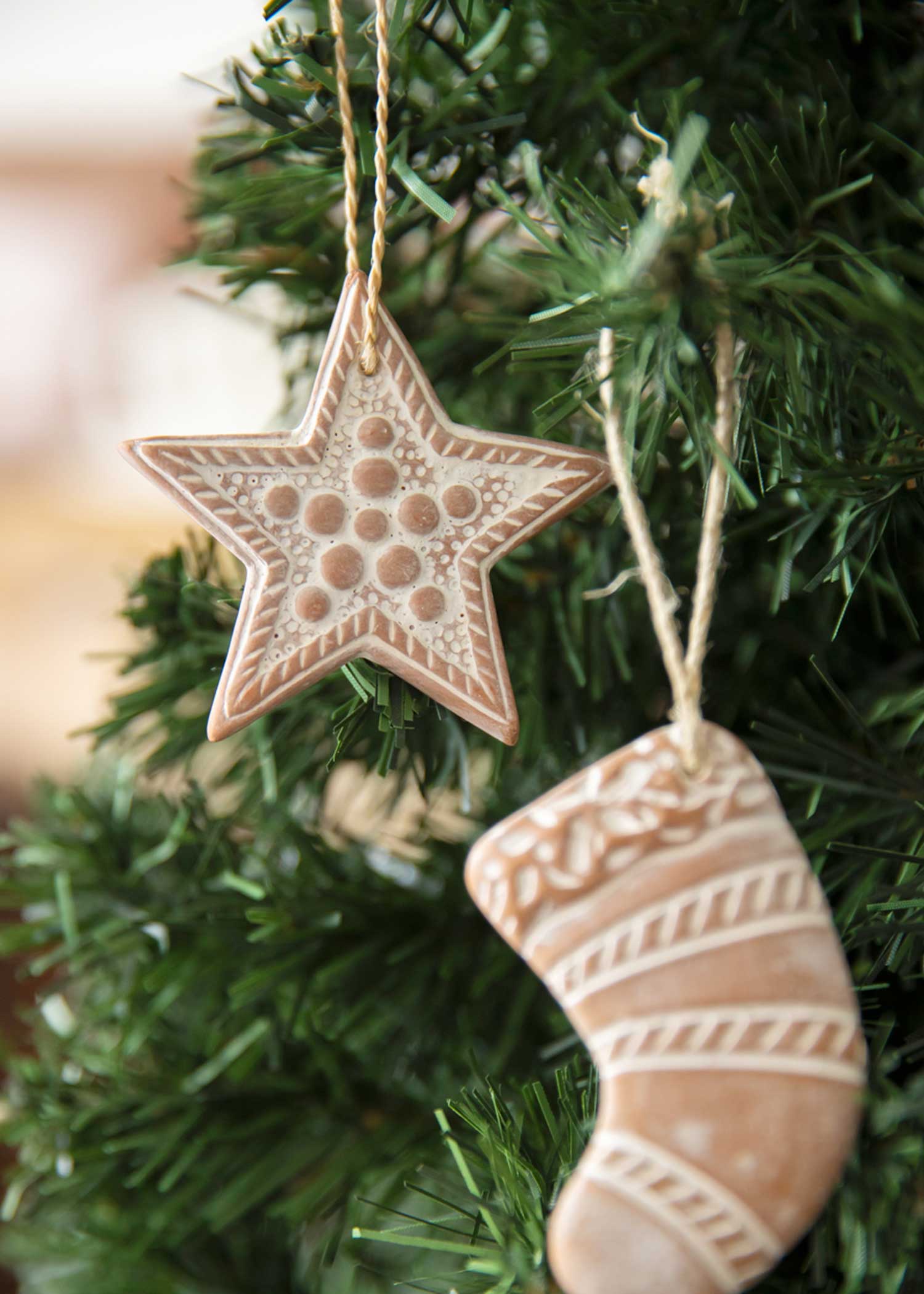 テラコッタのオーナメント スター