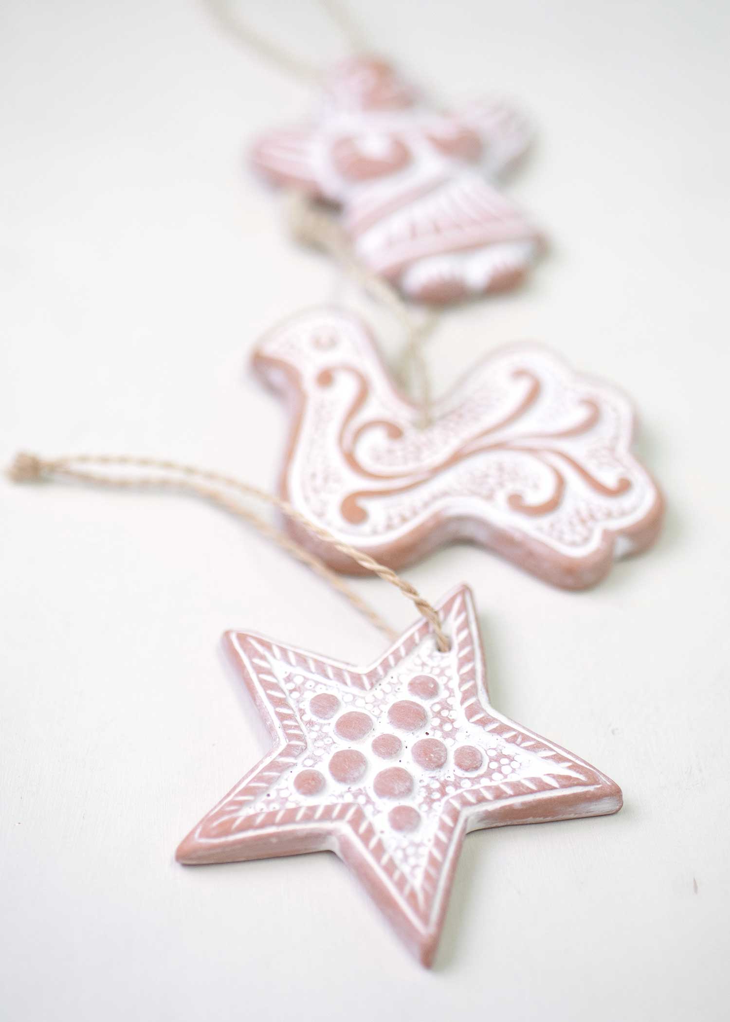 テラコッタのオーナメント スター