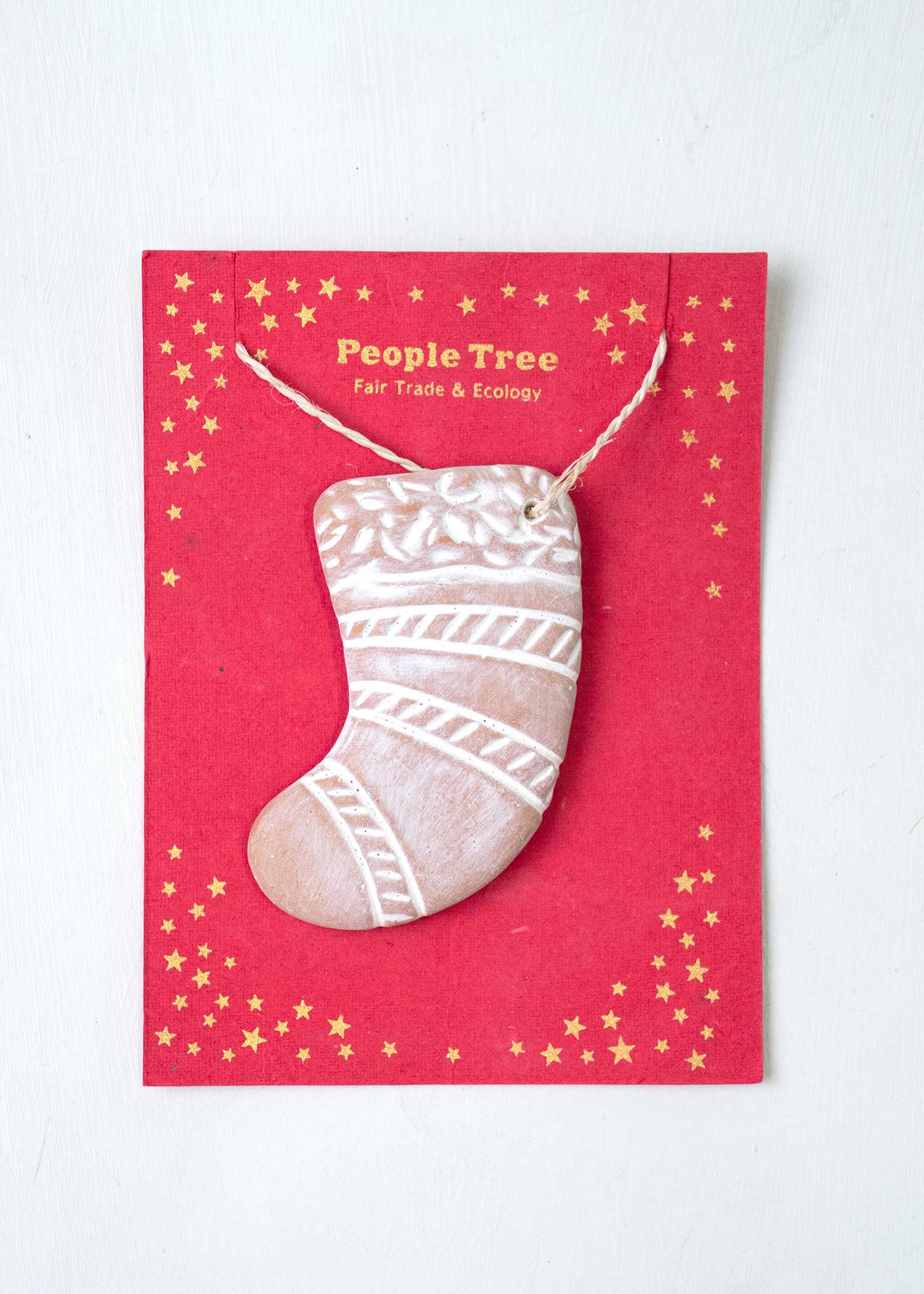 テラコッタのオーナメント ソックス