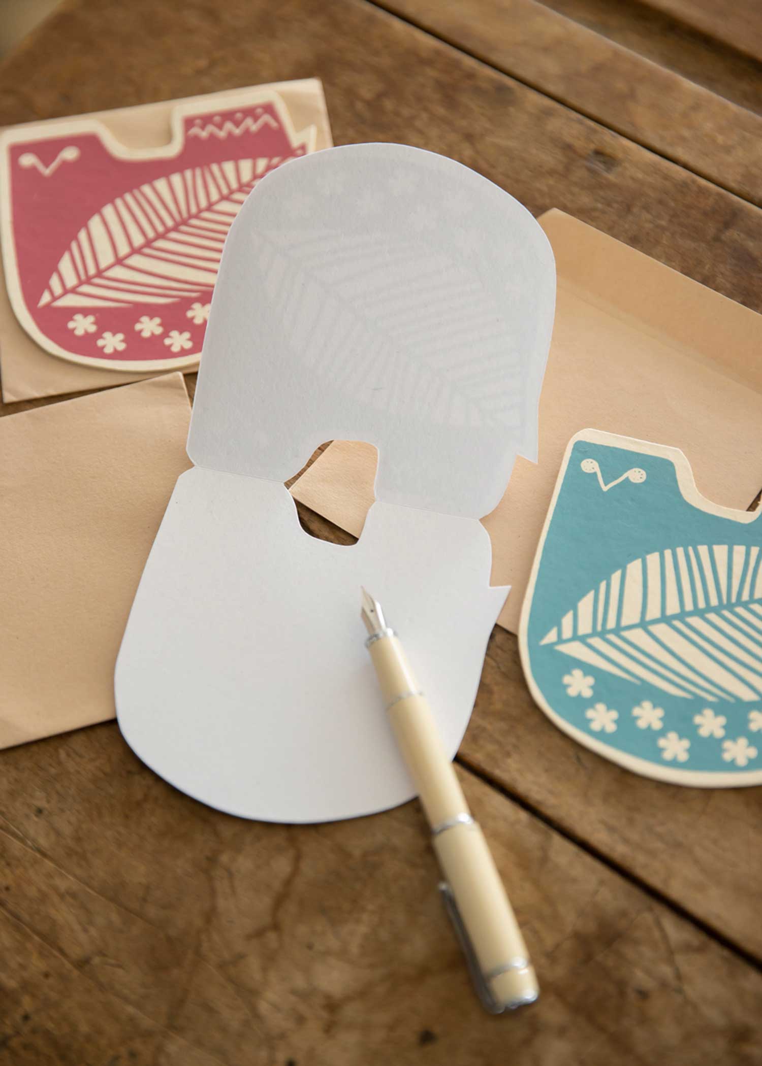 手漉き紙のグリーティングカード トリ