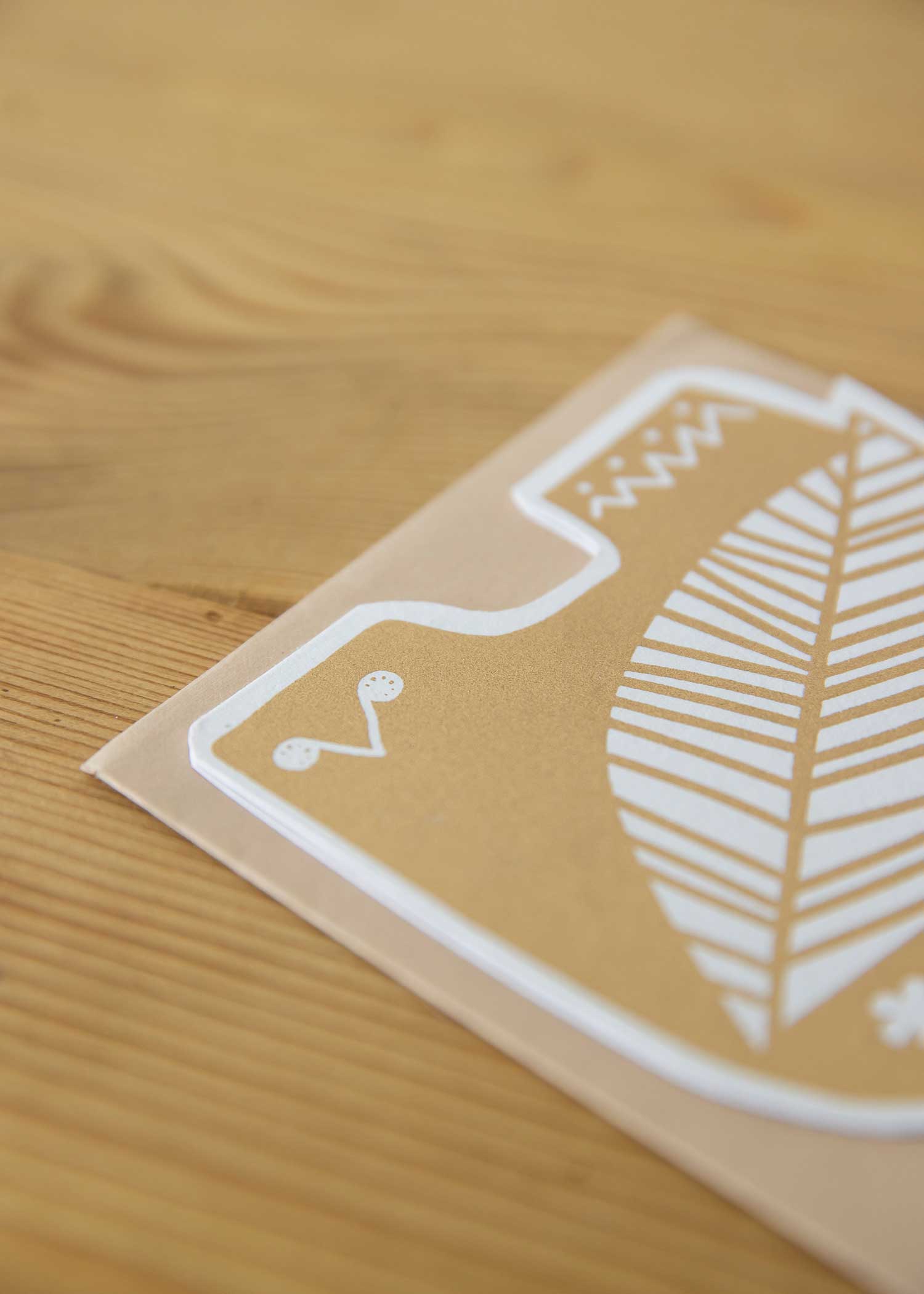 手漉き紙のグリーティングカード トリ