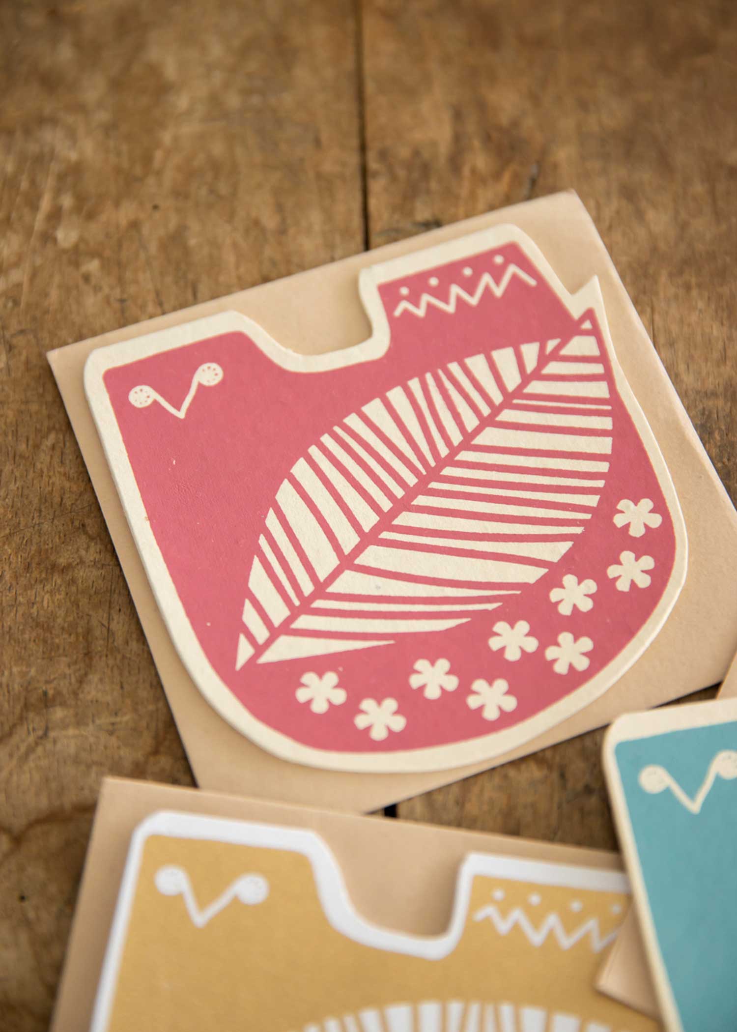 手漉き紙のグリーティングカード トリ