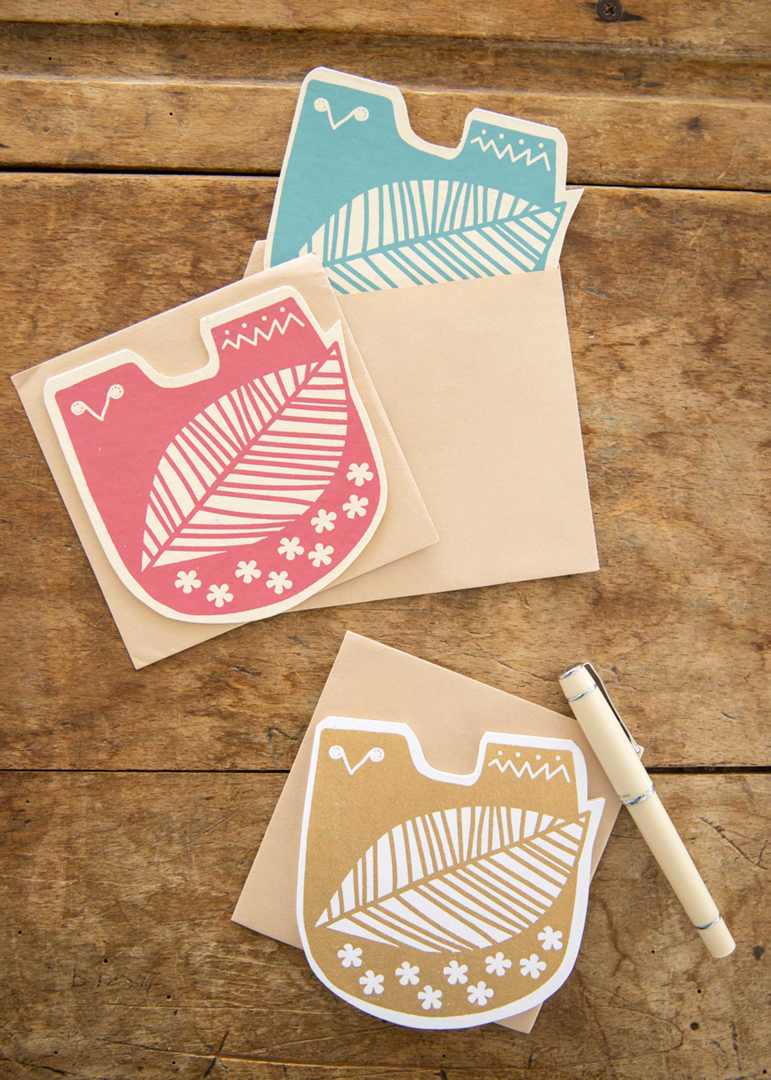 手漉き紙のグリーティングカード トリ