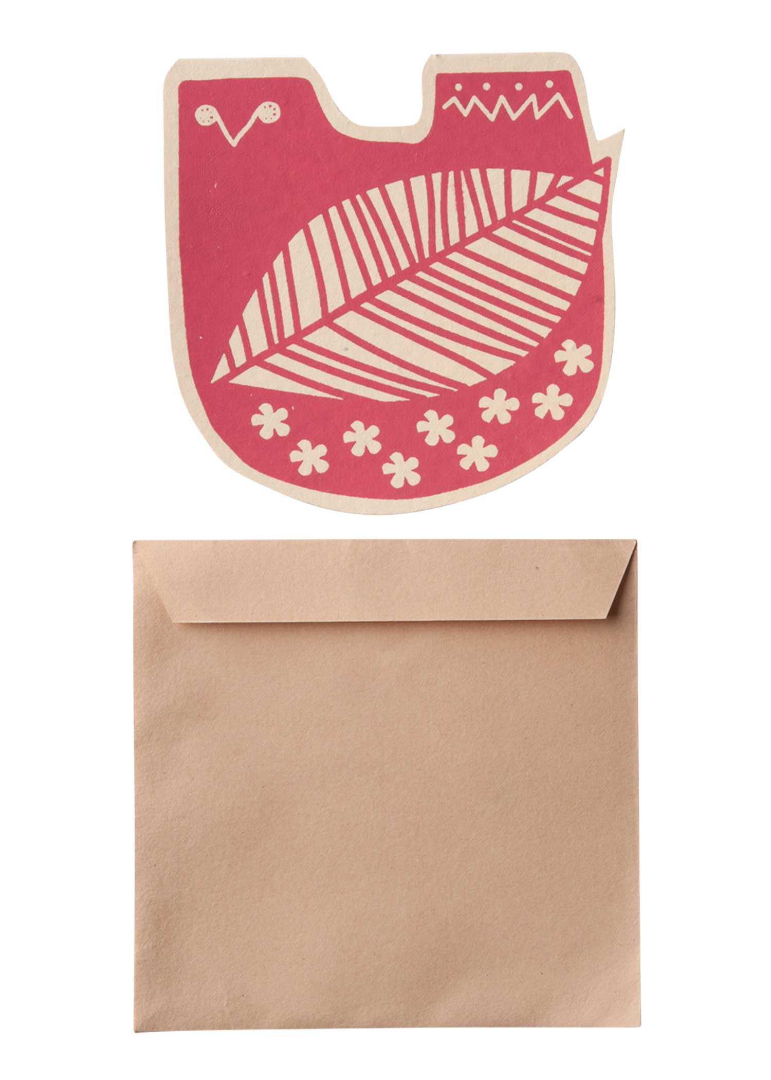 手漉き紙のグリーティングカード トリ