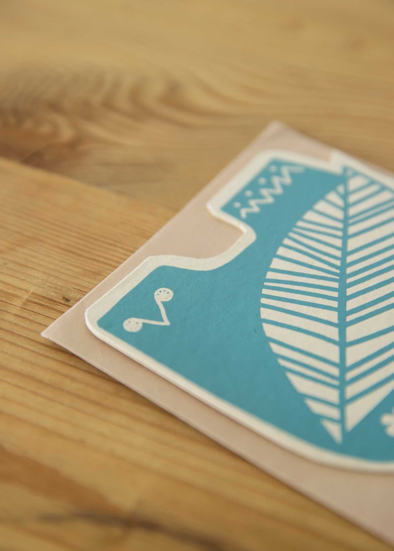 手漉き紙のグリーティングカード トリ