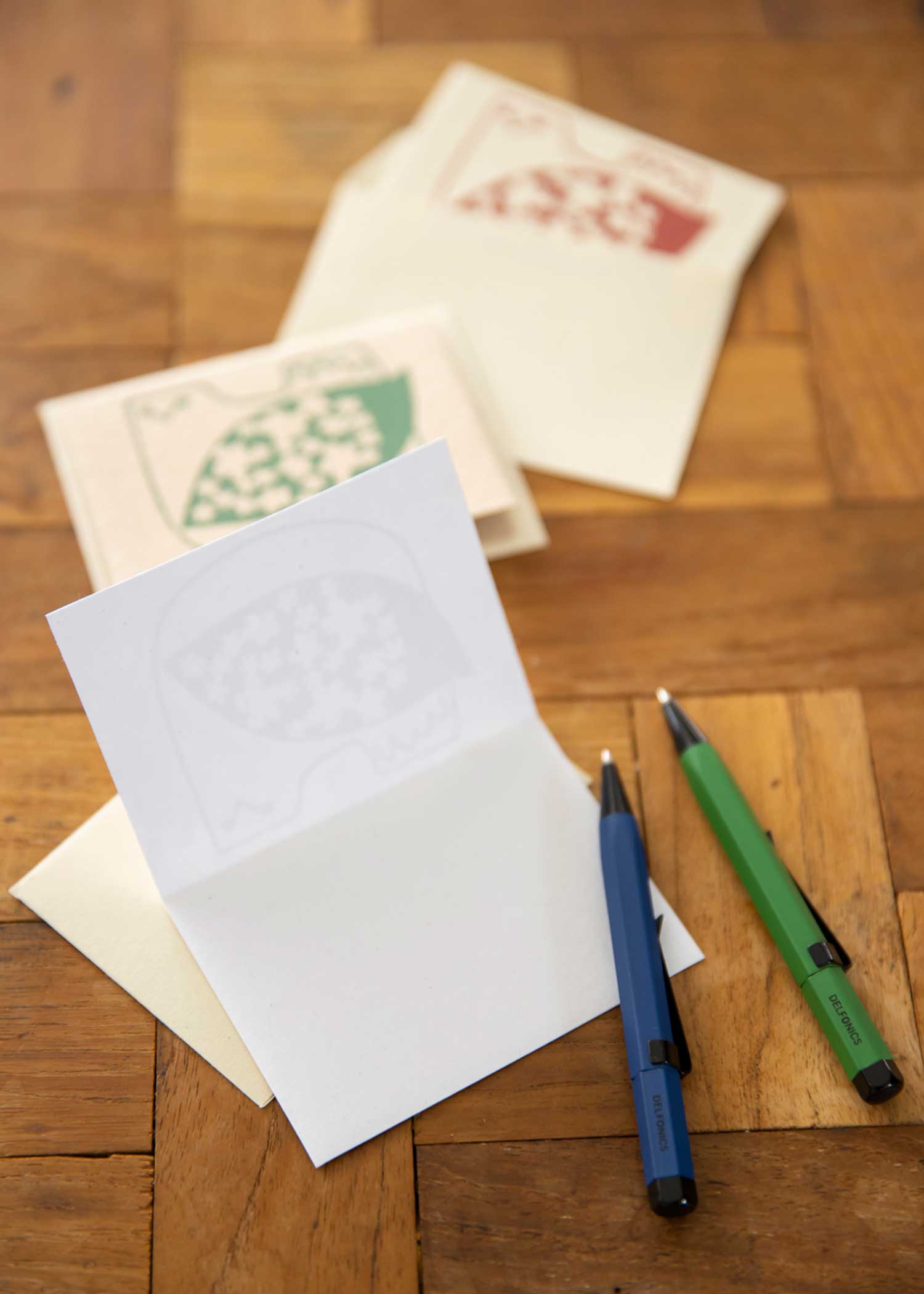 手漉き紙のミニグリーティングカード(3枚セット)