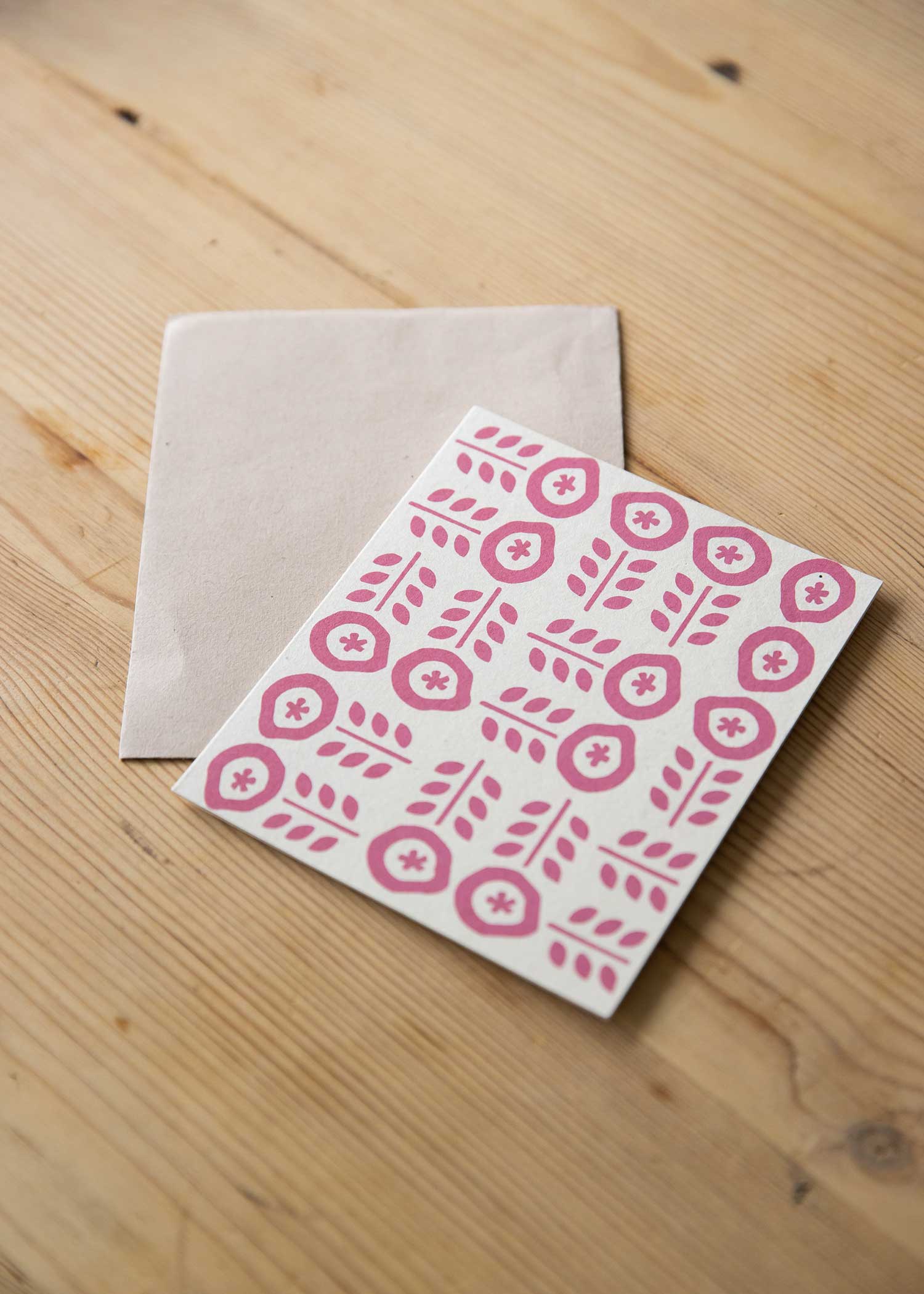 手漉き紙のグリーティングカード