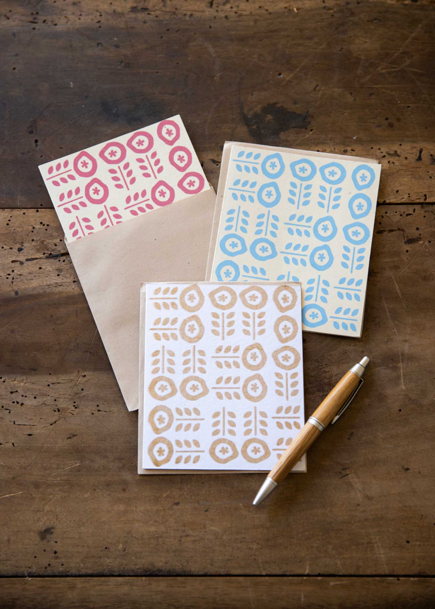 手漉き紙のグリーティングカード