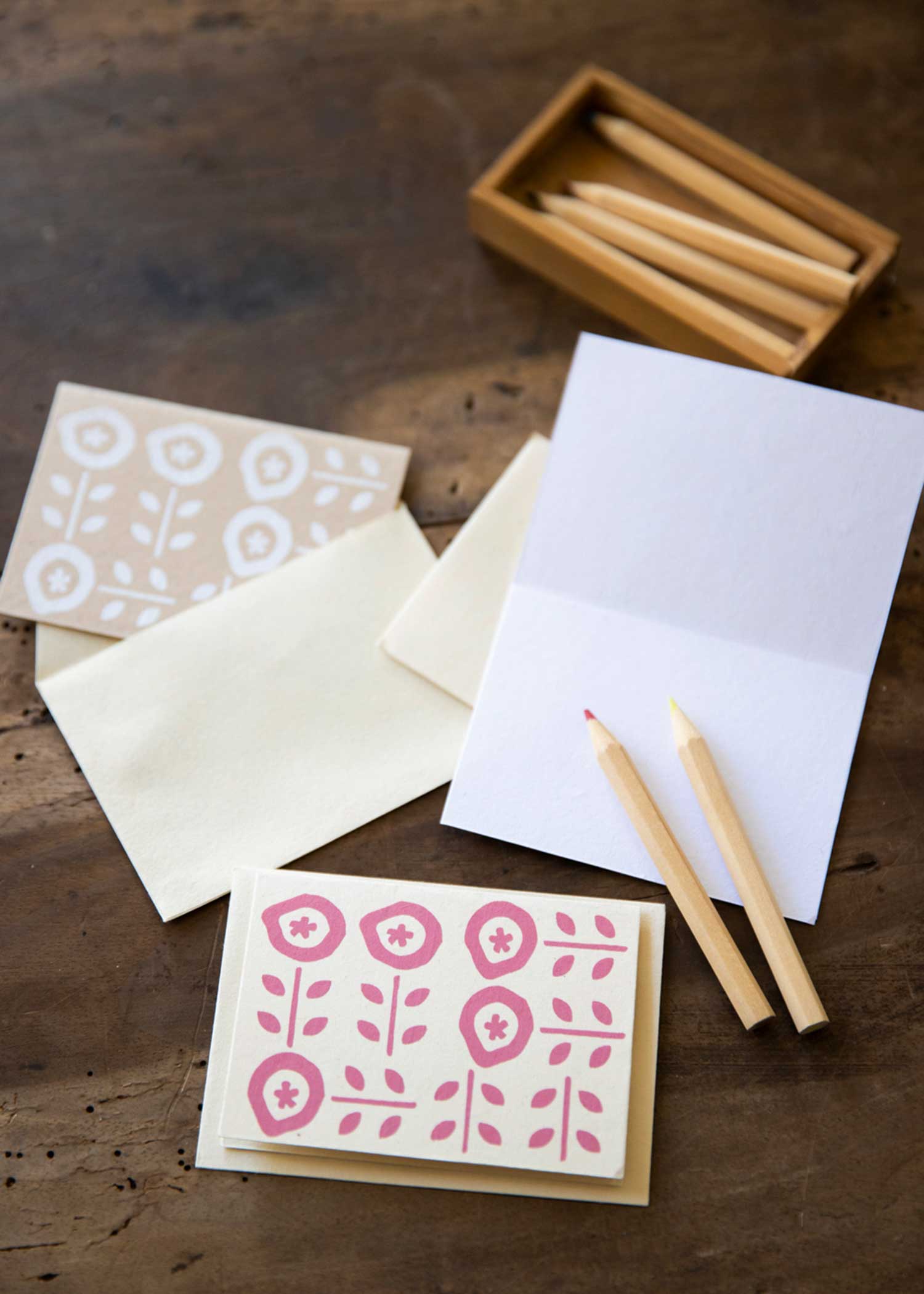 手漉き紙のミニグリーティングカード(3枚セット)