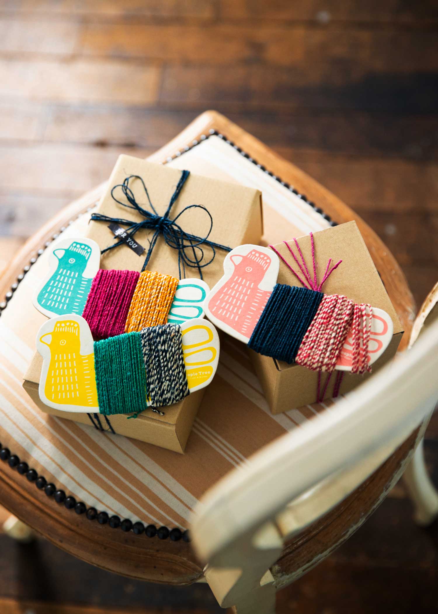 トリの麻ひも2色セット