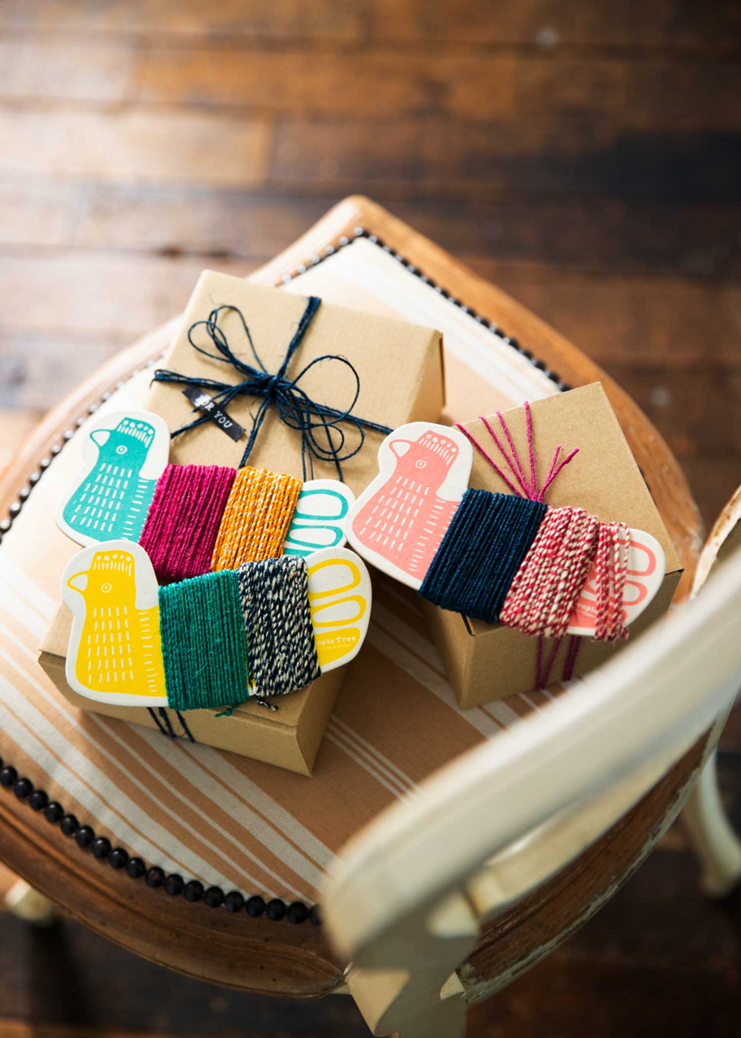 トリの麻ひも2色セット