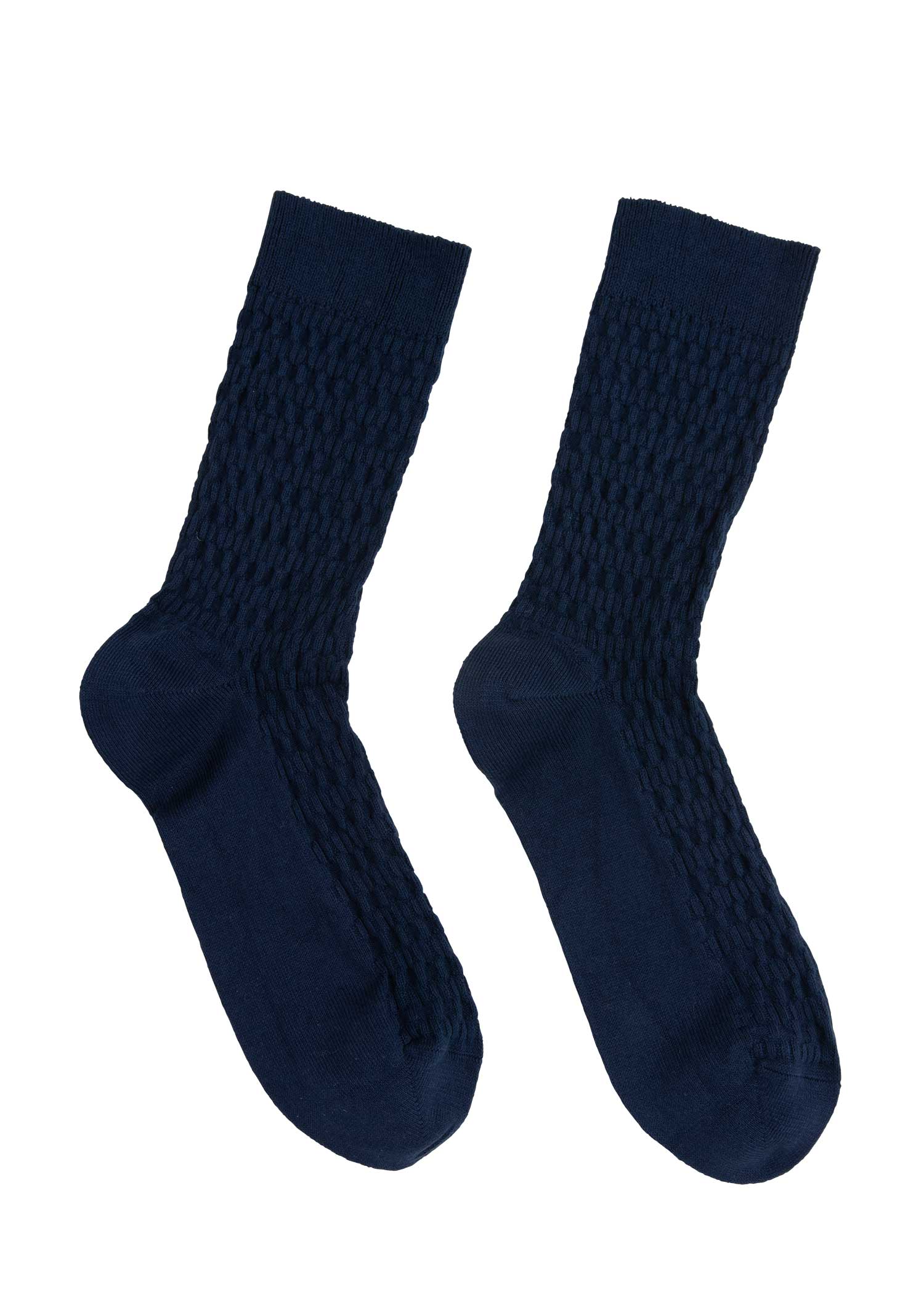 オーガニックコットンケーブル編みソックス