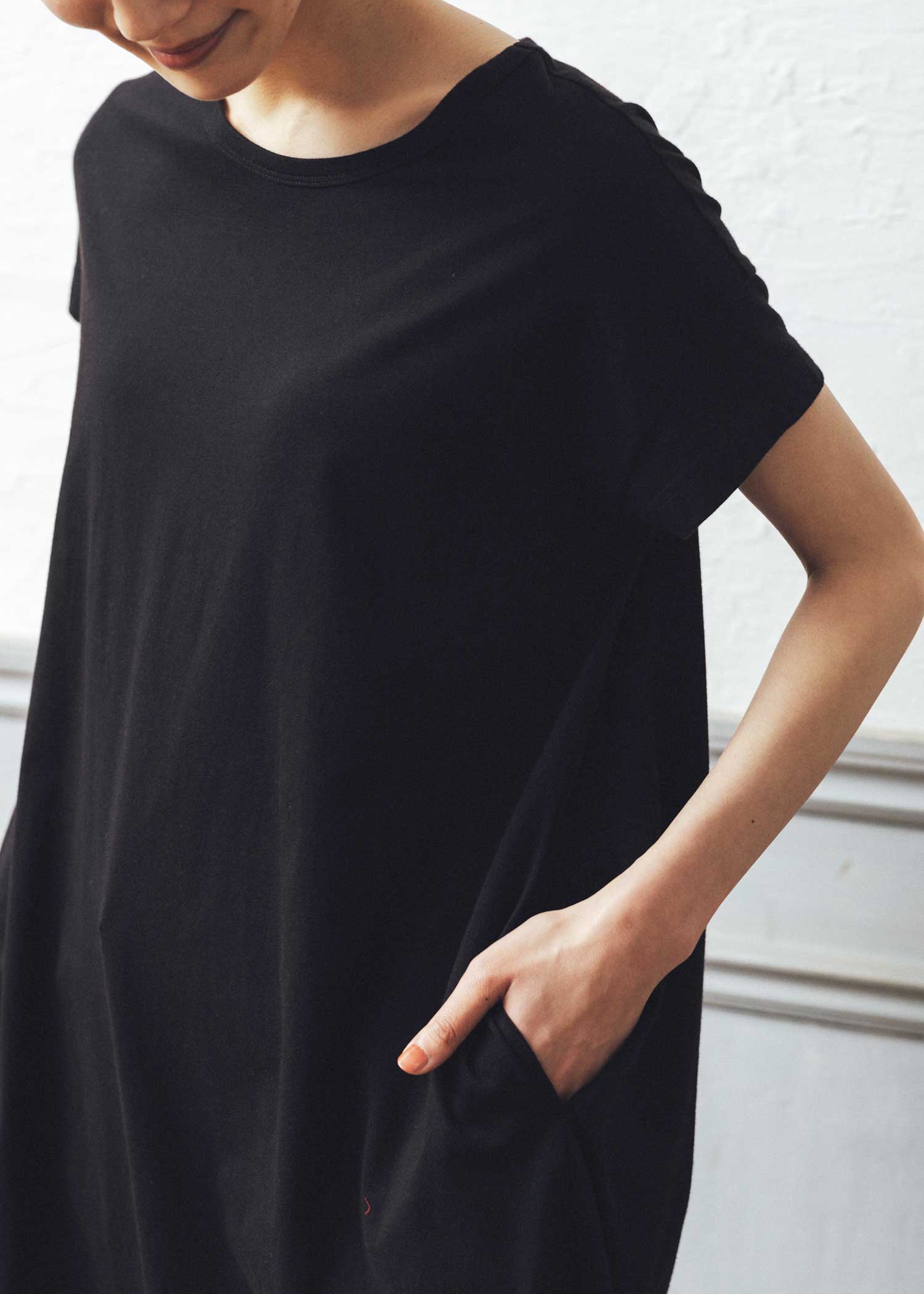 オーガニックコットン半袖イージードレス