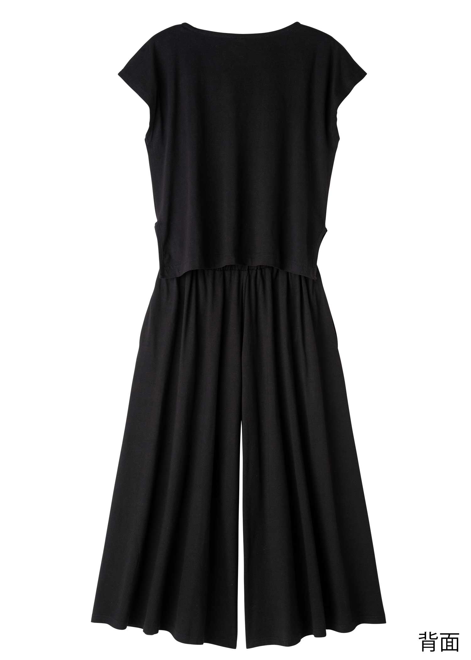 オーガニックコットンフレンチスリーブオールインワン