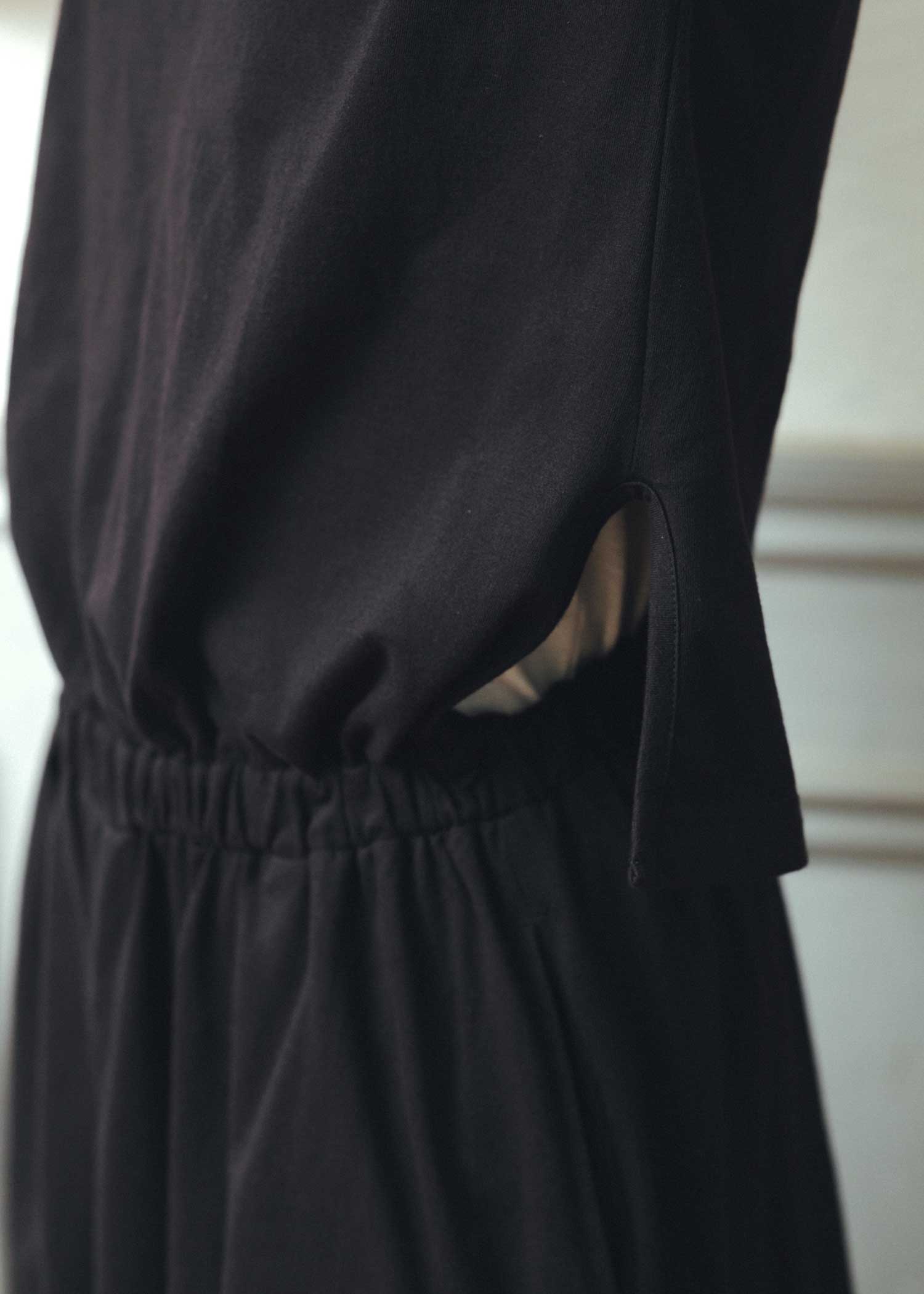 オーガニックコットンフレンチスリーブオールインワン