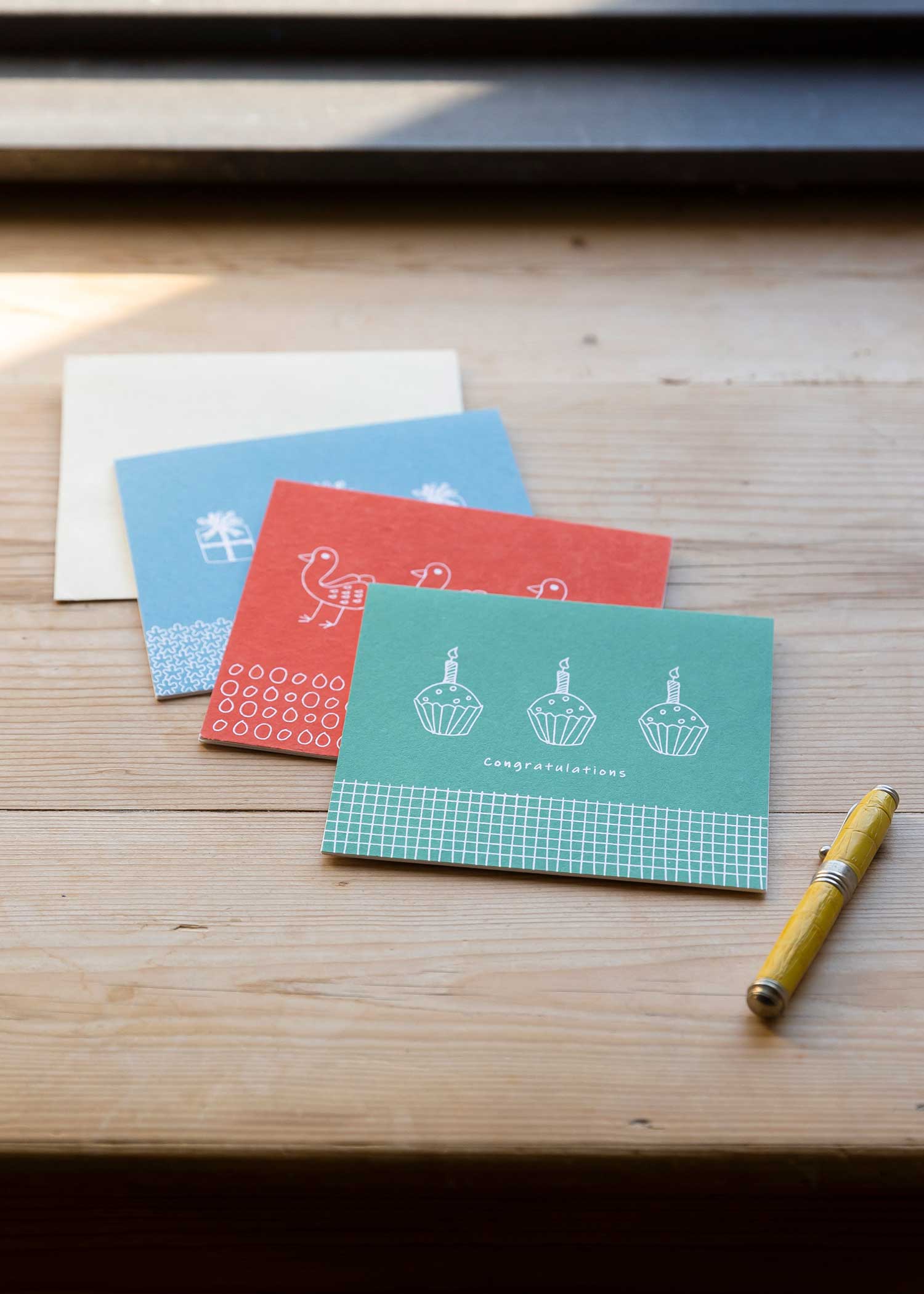 手漉き紙のグリーティングカード