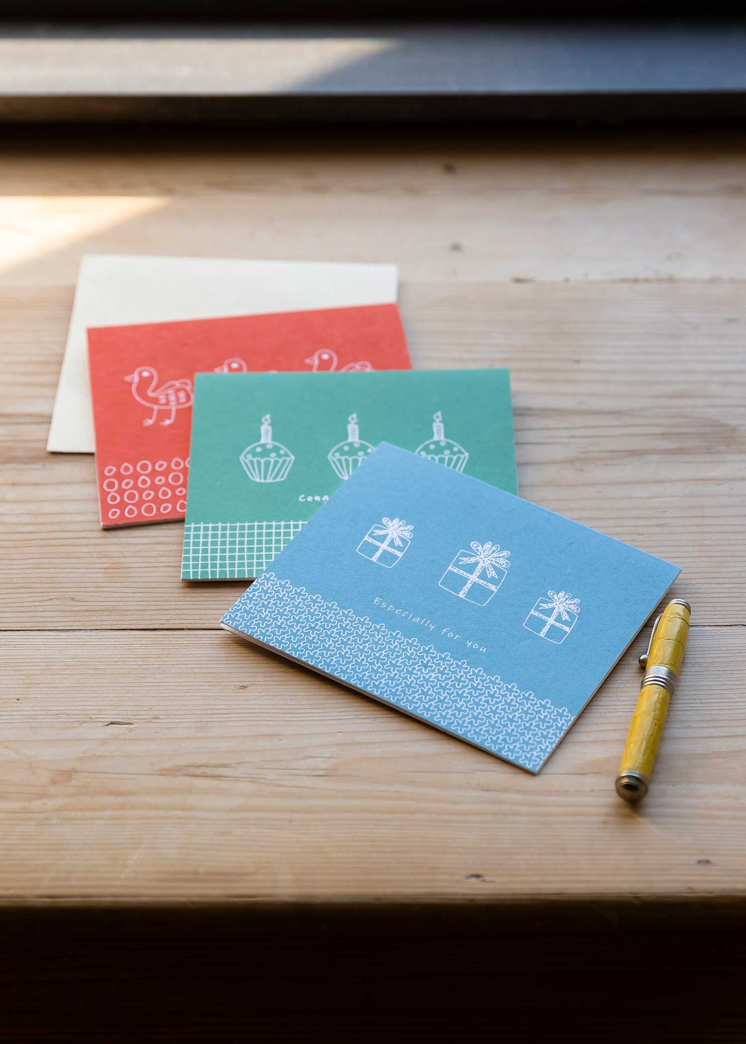 手漉き紙のグリーティングカード