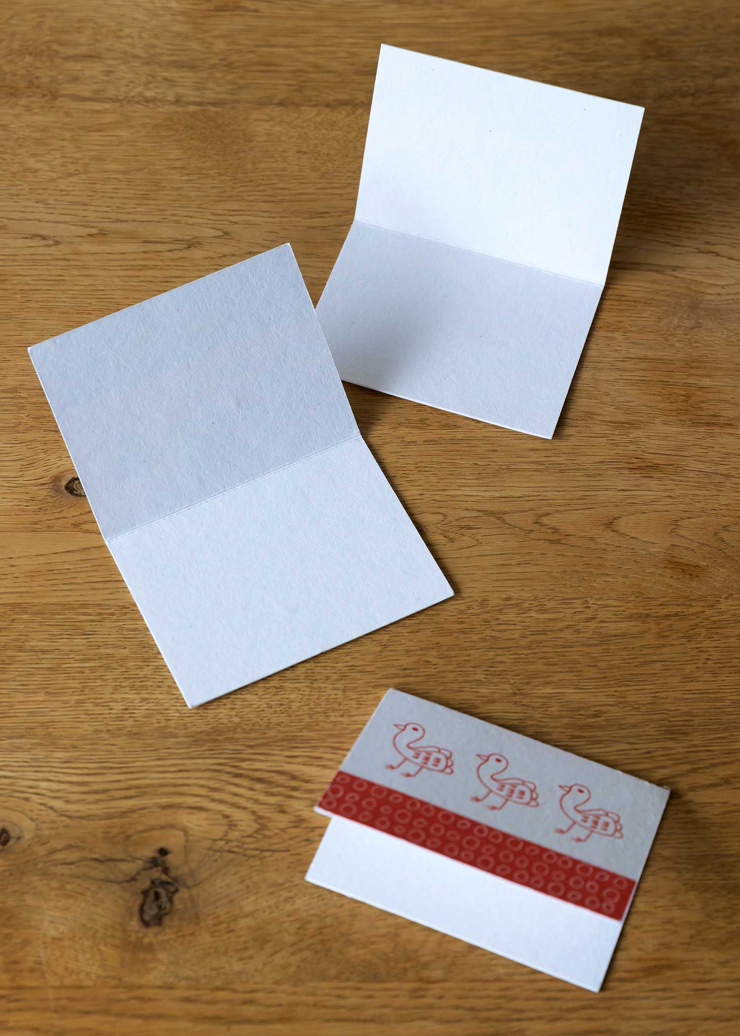 手漉き紙のミニグリーティングカード(3枚セット)