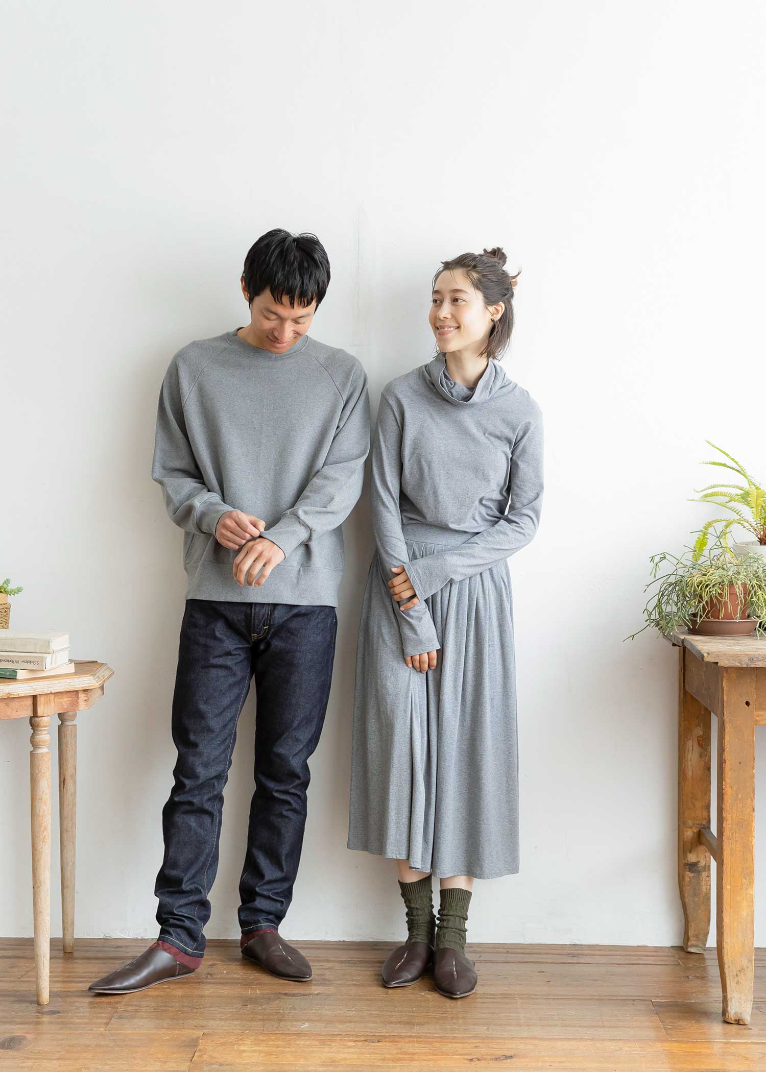 オーガニックコットンユニセックス裏毛スウェットトップ