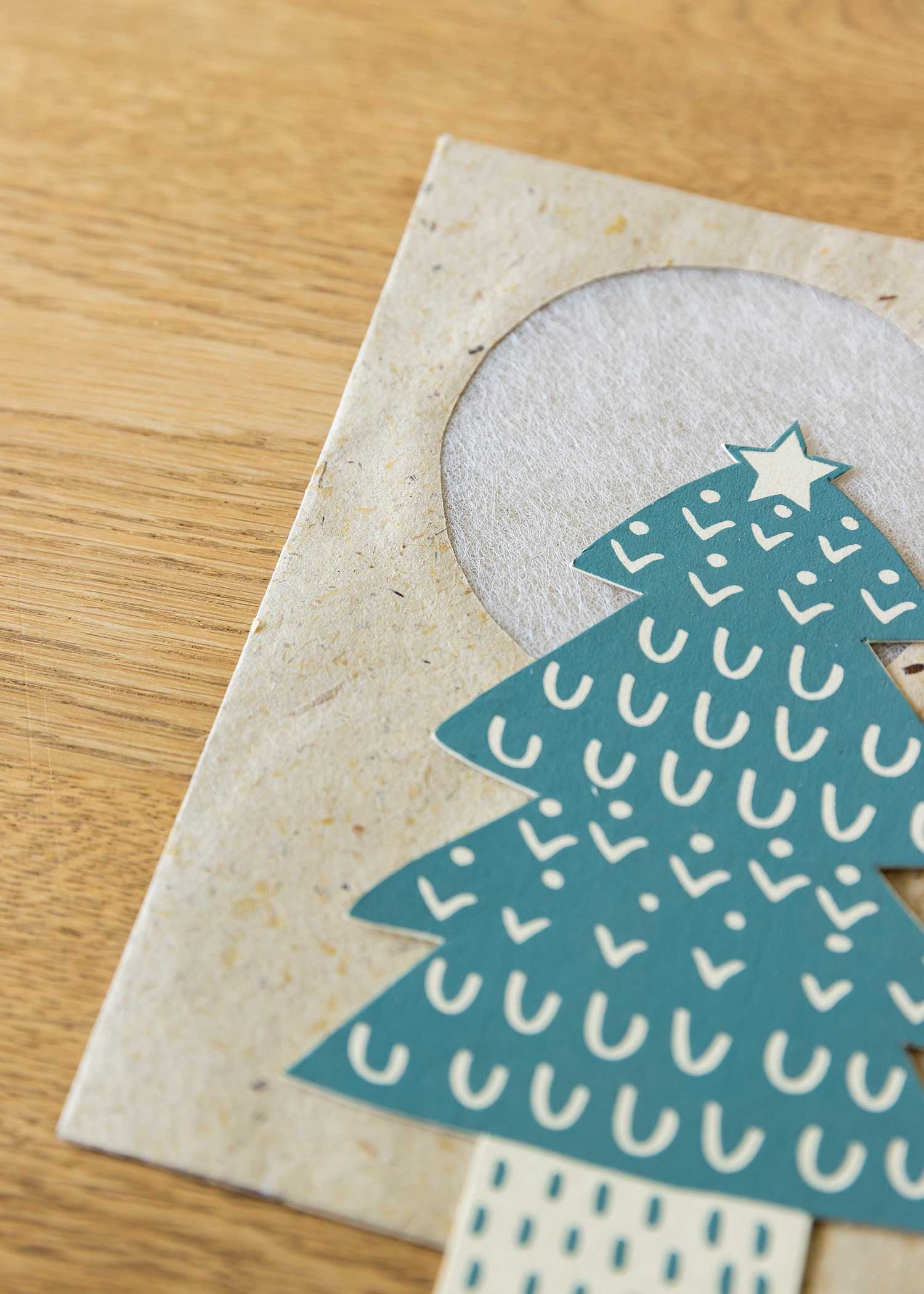 手漉き紙のグリーティングカード