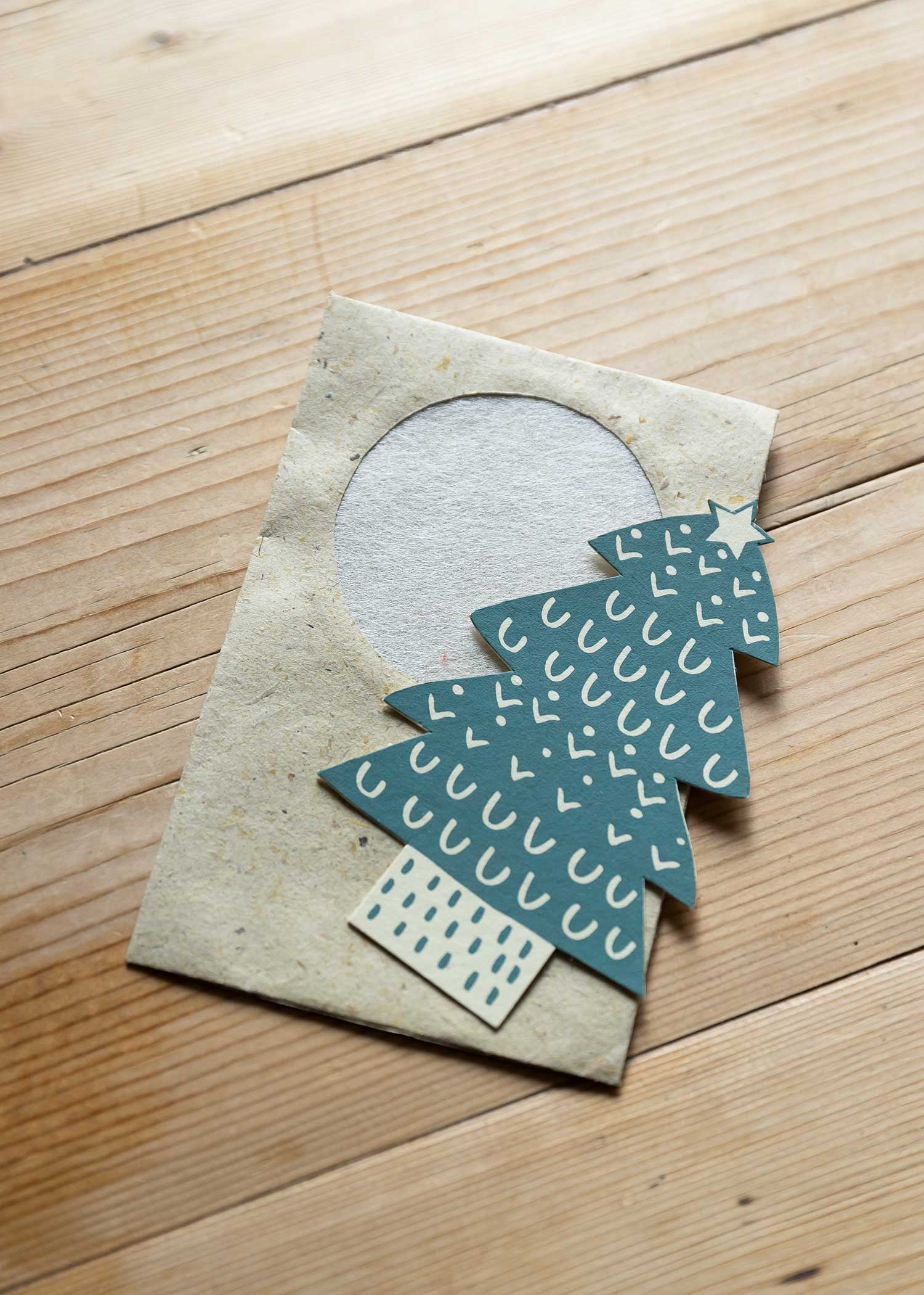 手漉き紙のグリーティングカード