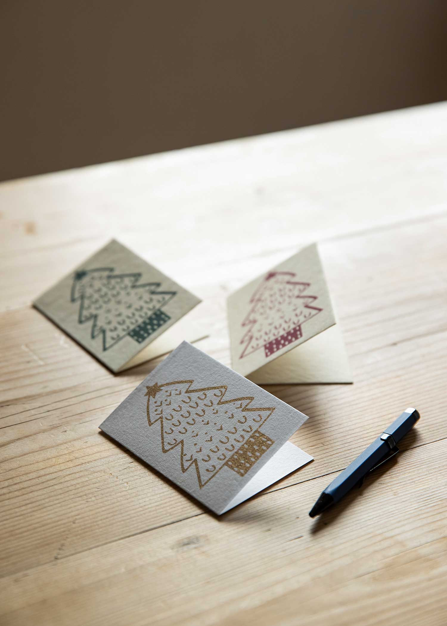 手漉き紙のミニグリーティングカード(3枚セット)