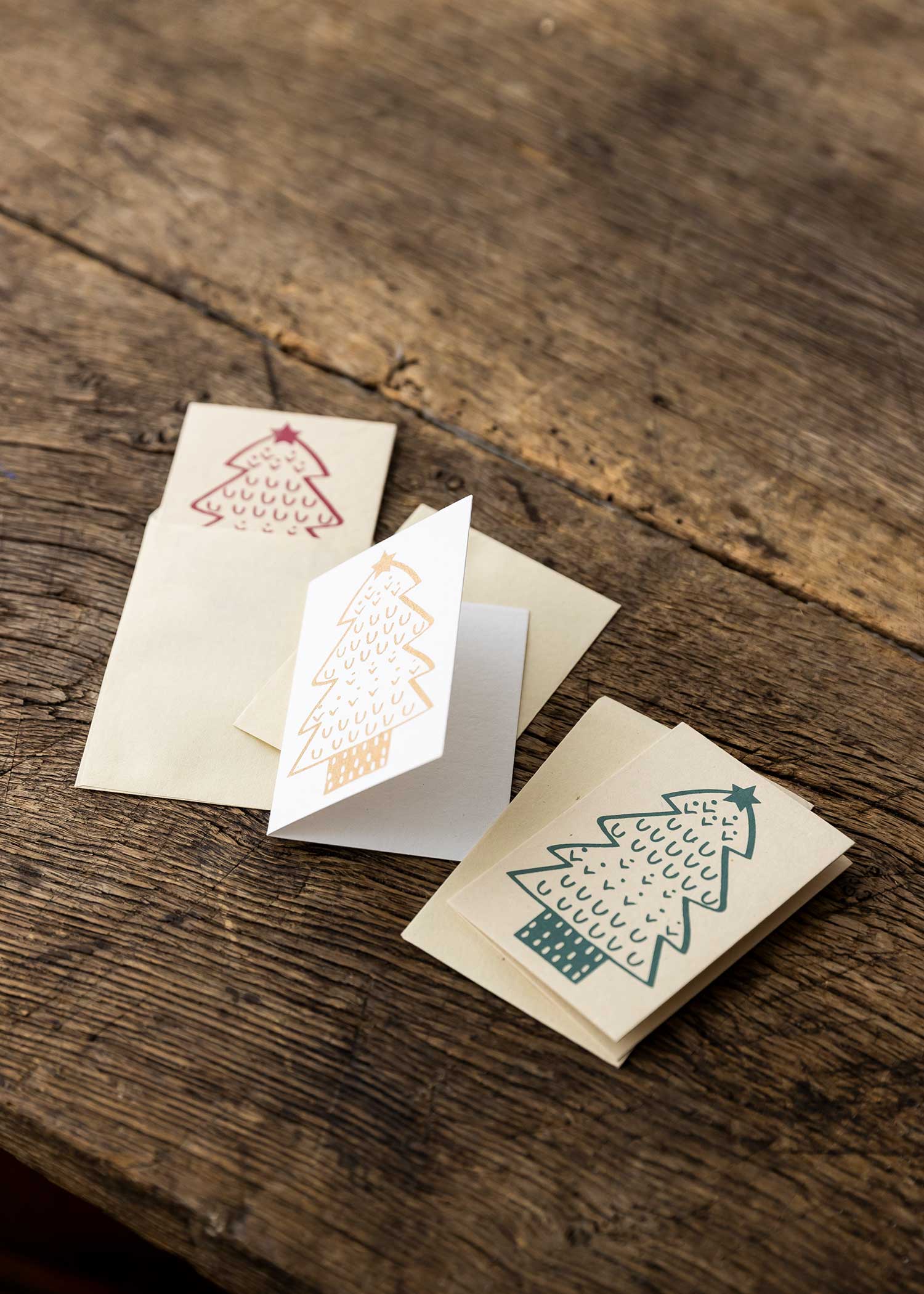 手漉き紙のミニグリーティングカード(3枚セット)