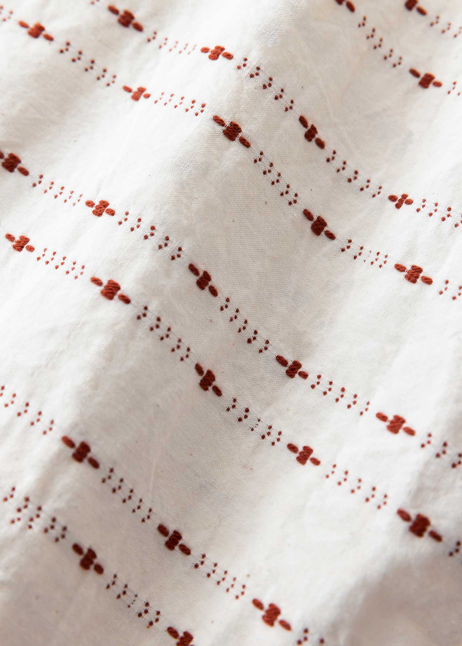 手織りドビーノースリーブワンピース ・生成り