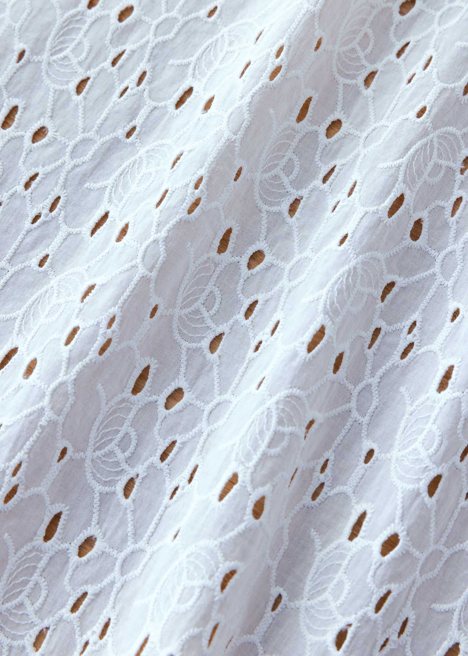 刺繍レースフロントオープンブラウス