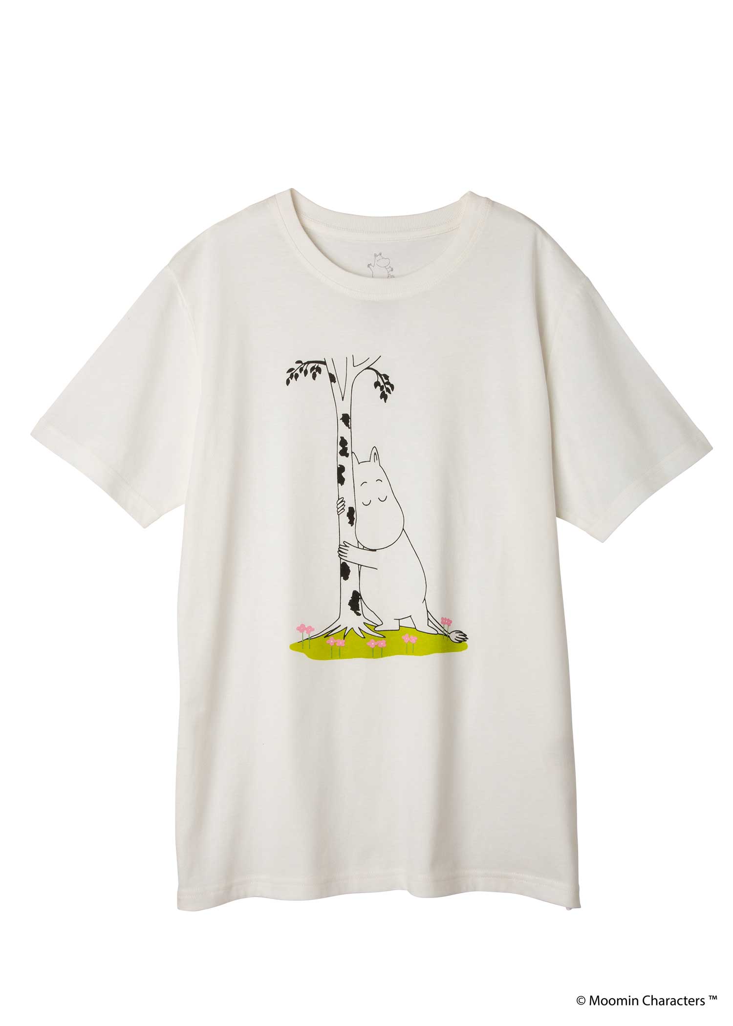 ムーミン オーガニックコットンユニセックスTシャツ・木陰のムーミン