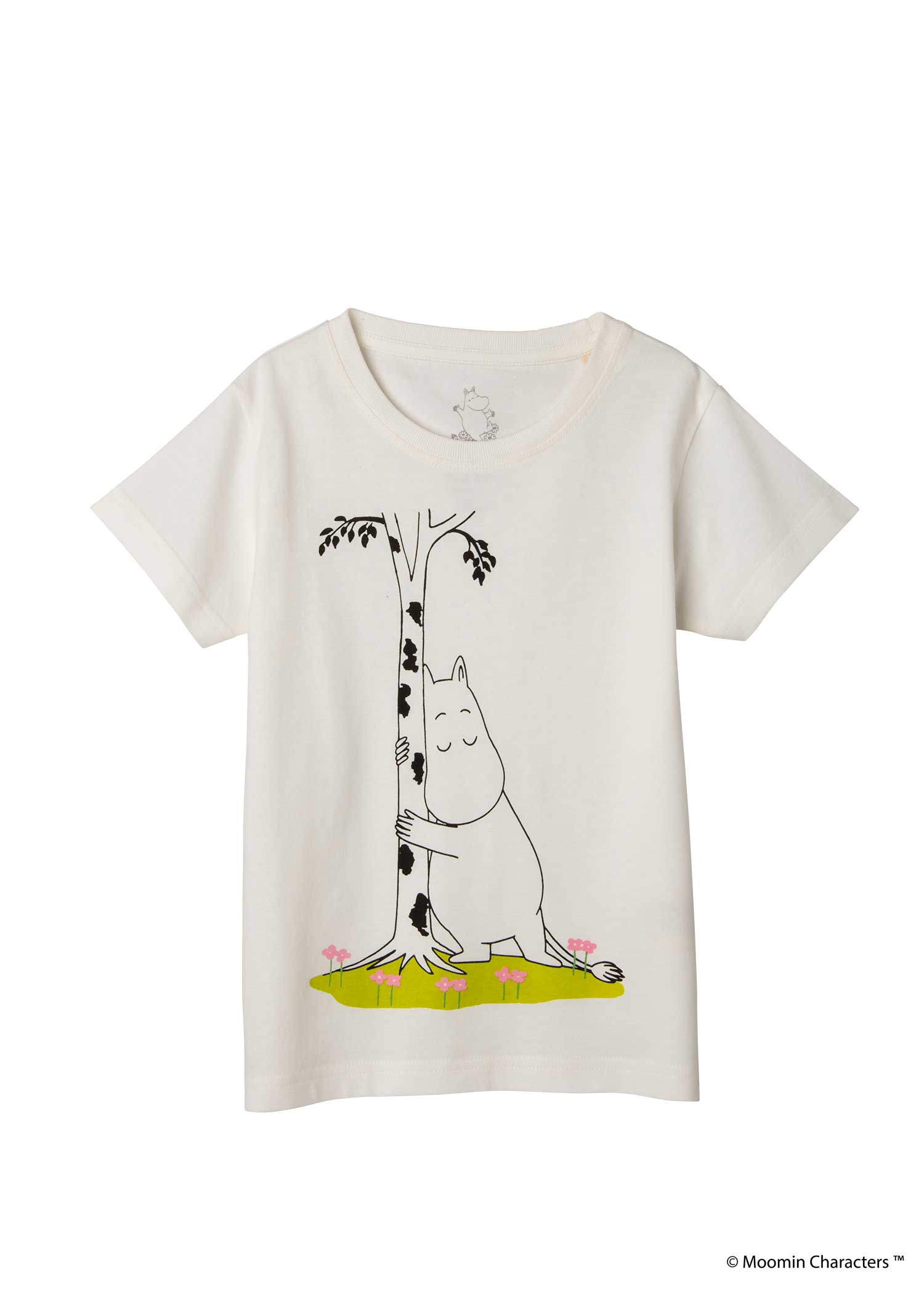 ムーミン オーガニックコットンキッズTシャツ・木陰のムーミン