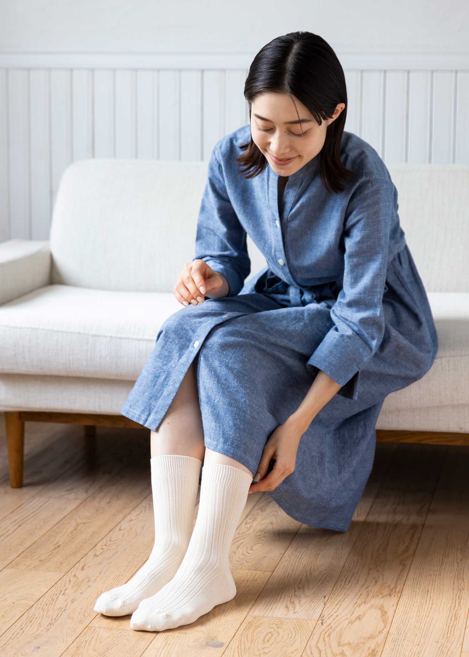 オーガニックコットンリブソックス