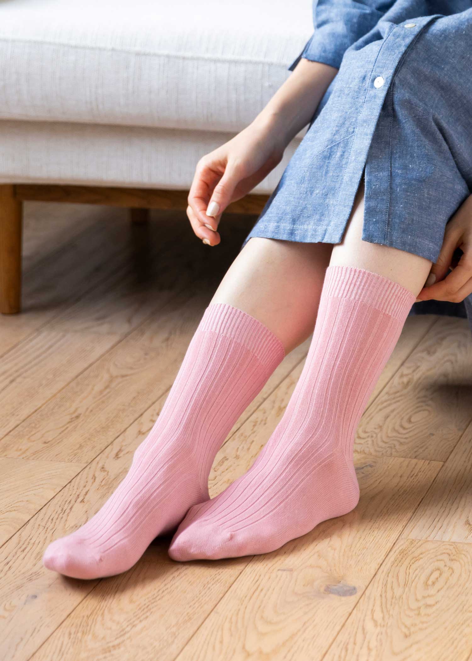 オーガニックコットンリブソックス