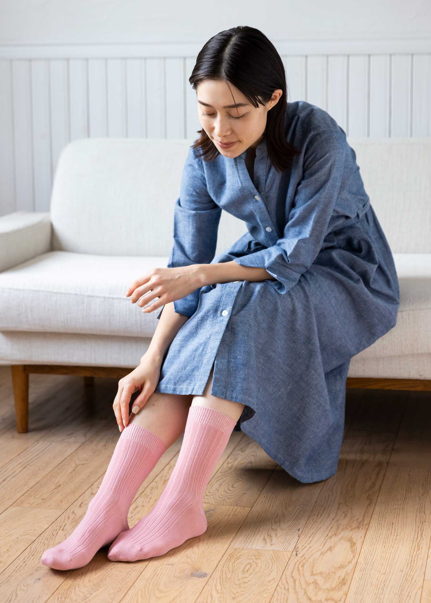オーガニックコットンリブソックス
