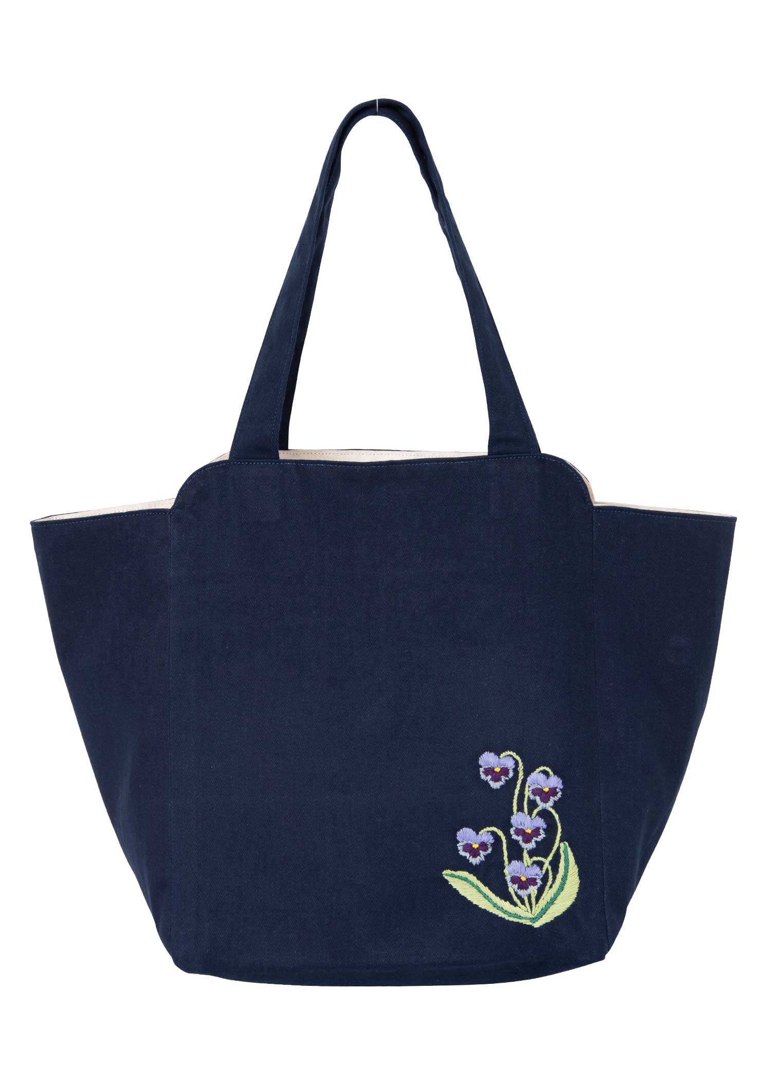 手刺繍アジャスタブルバッグ