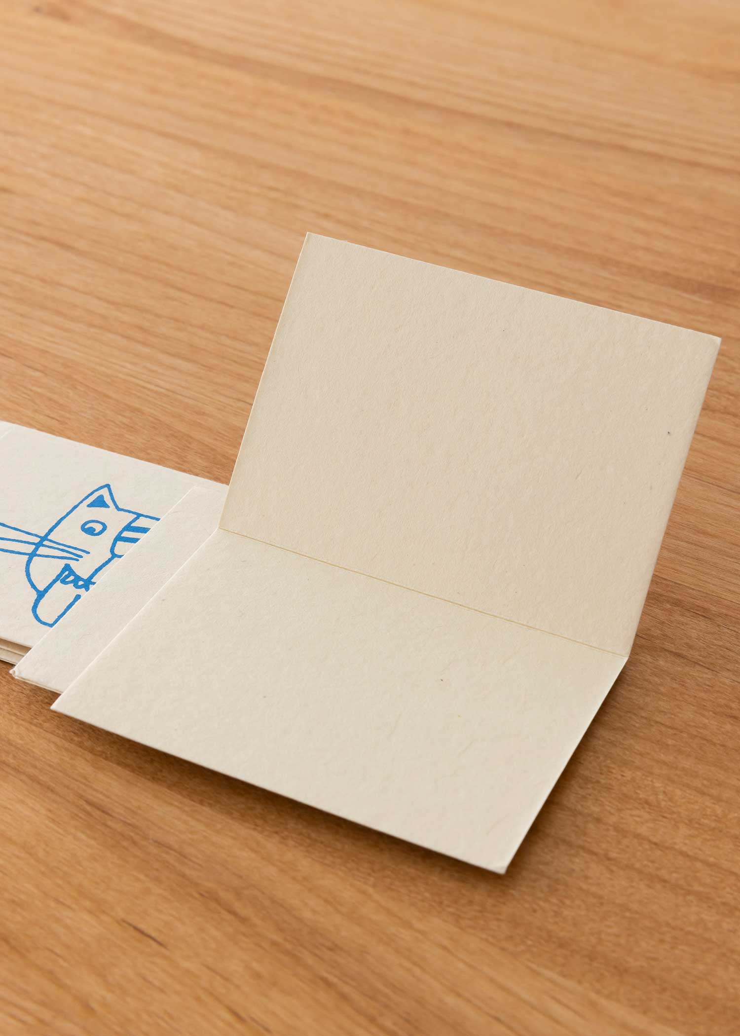 手漉き紙のミニグリーティングカード(2枚セット)